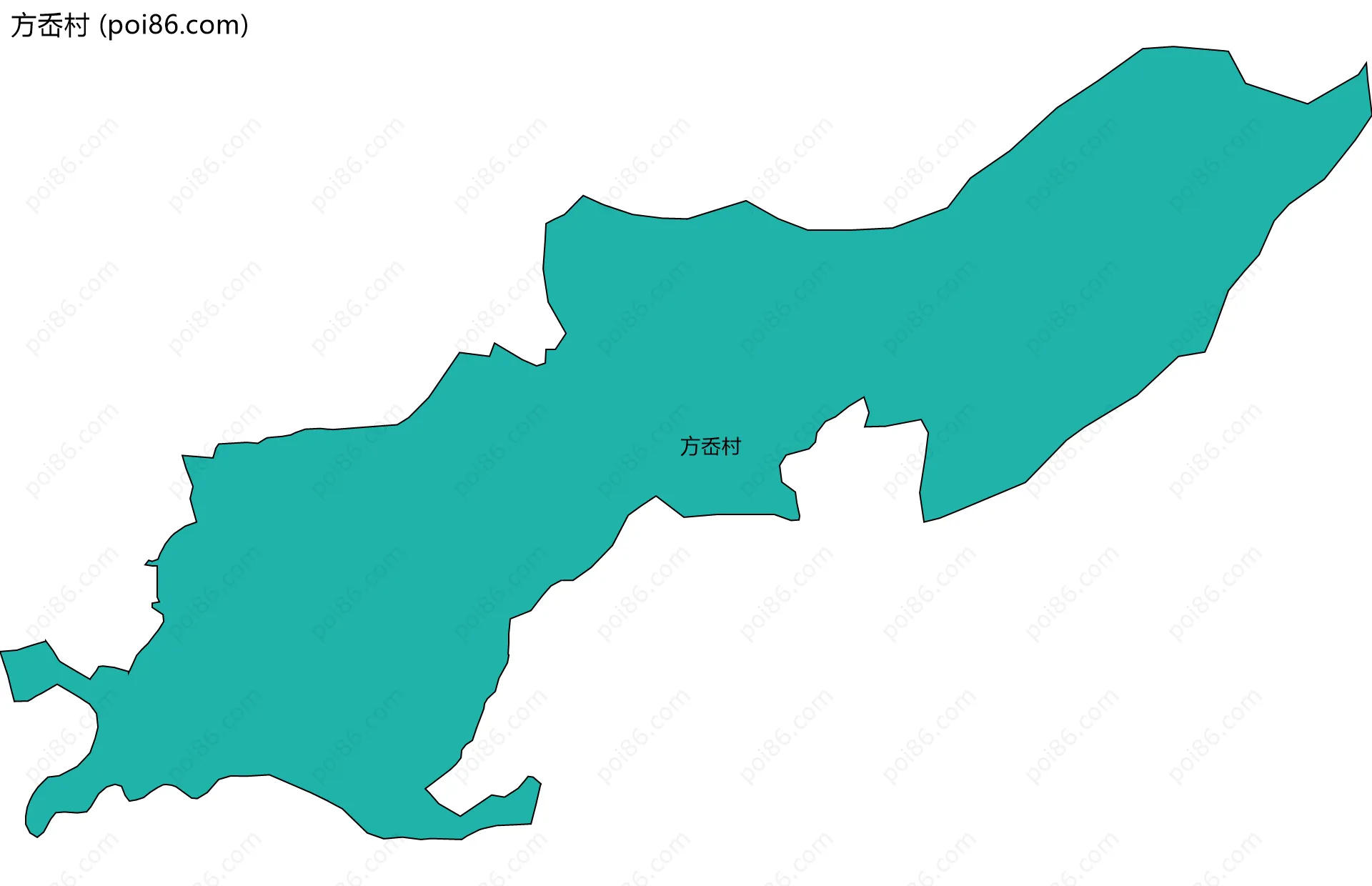 方岙村边界地图