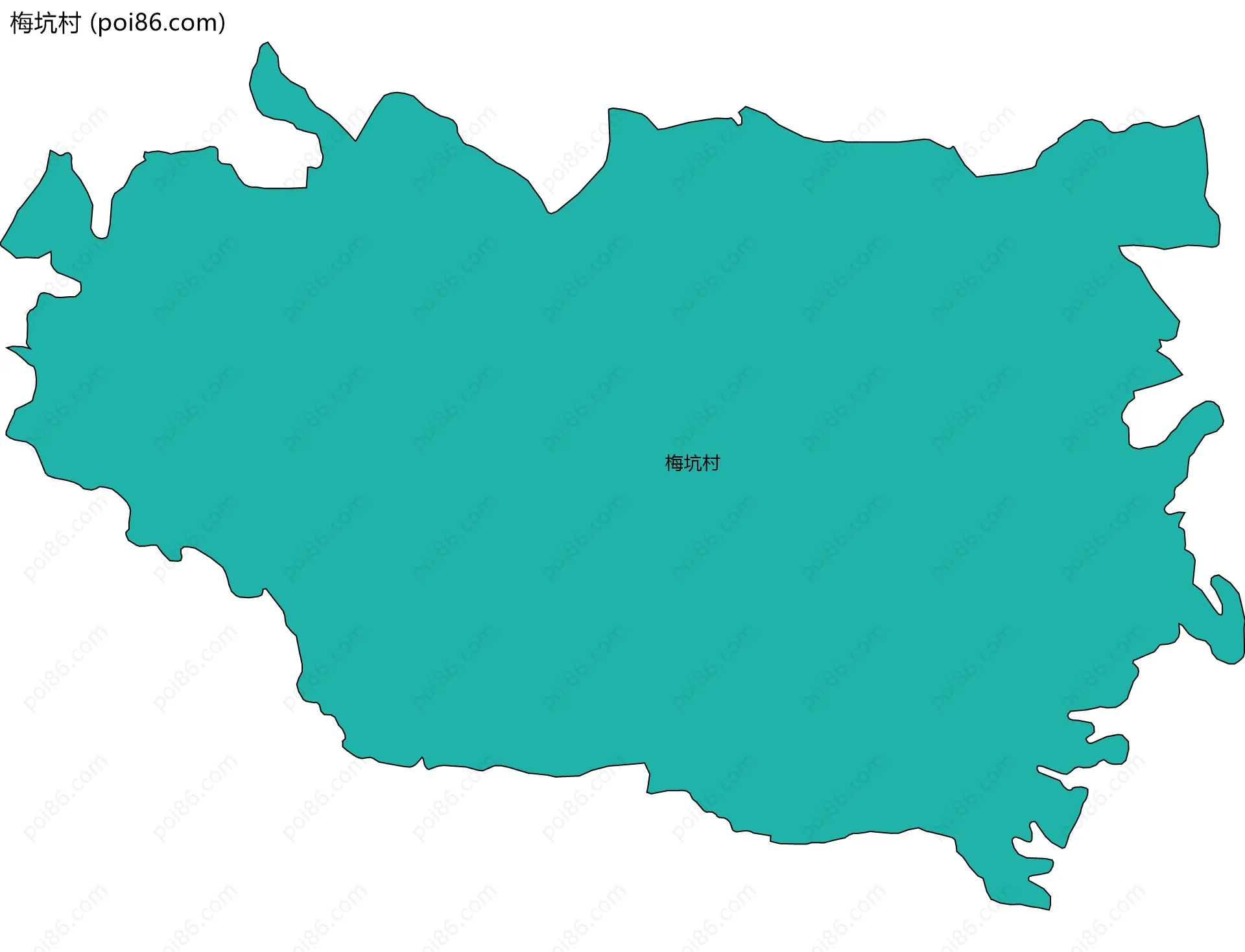 梅坑村边界地图