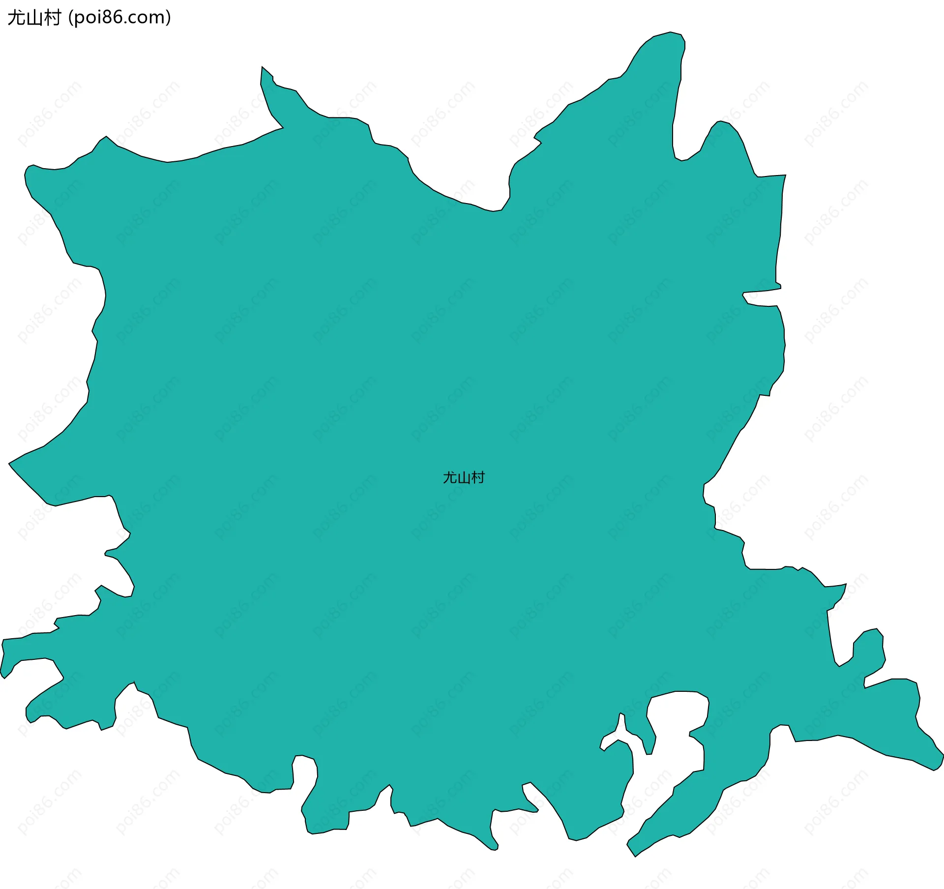 尤山村边界地图