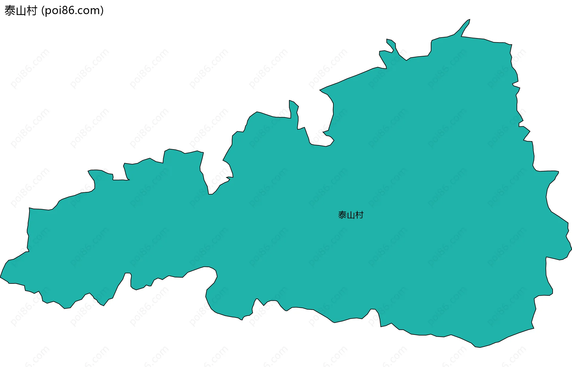 泰山村边界地图
