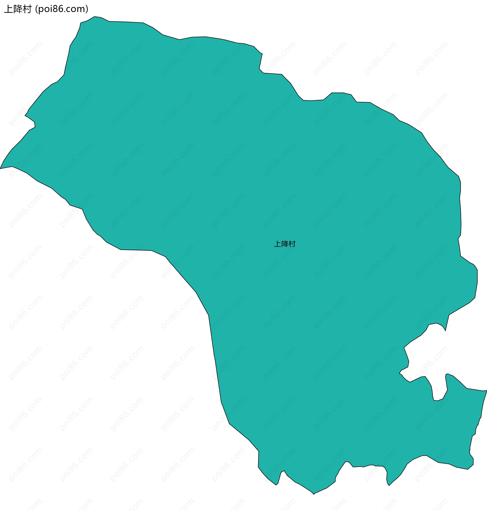 上降村边界地图