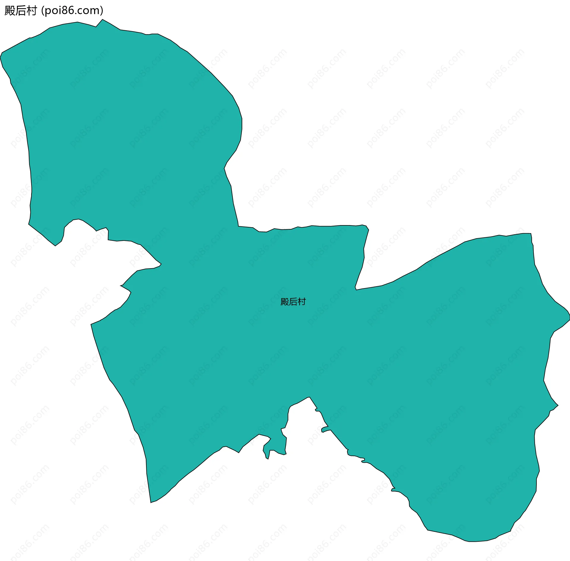 殿后村边界地图