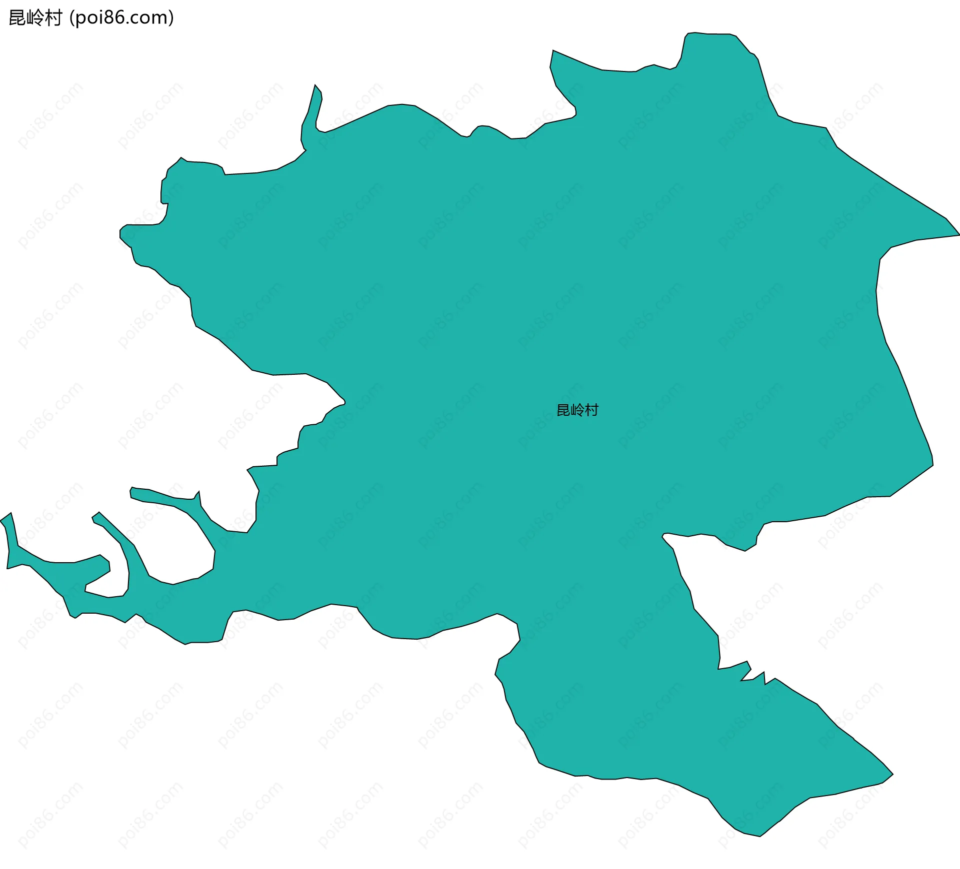 昆岭村边界地图