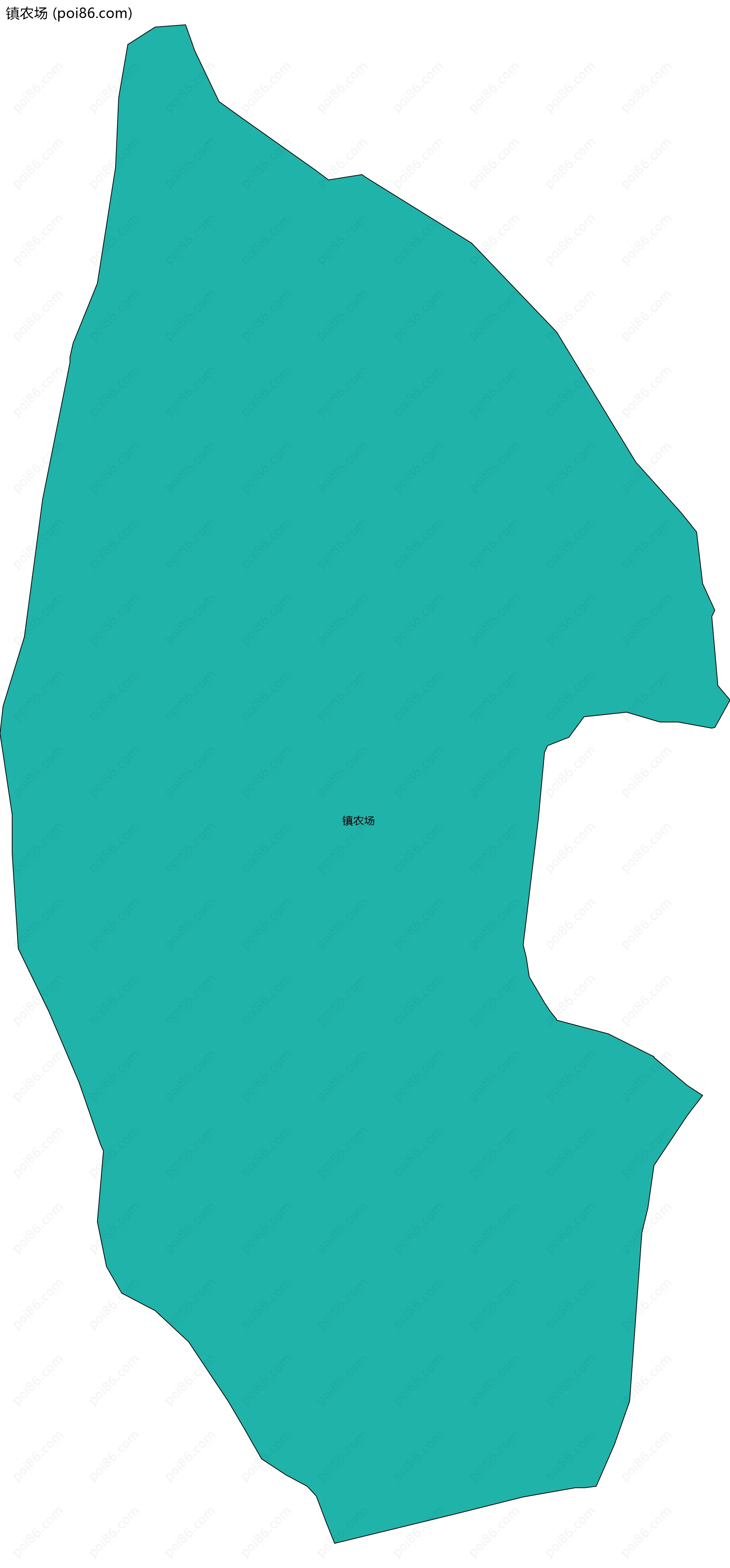 镇农场边界地图