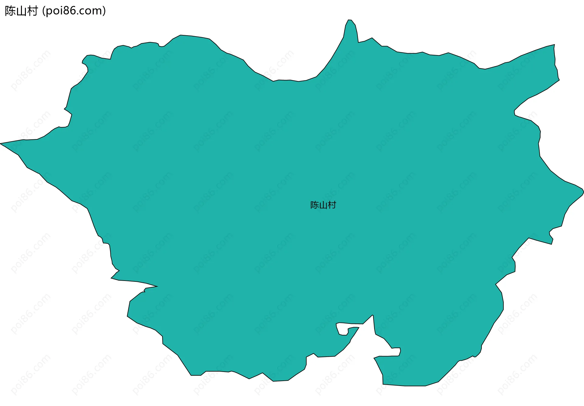 陈山村边界地图