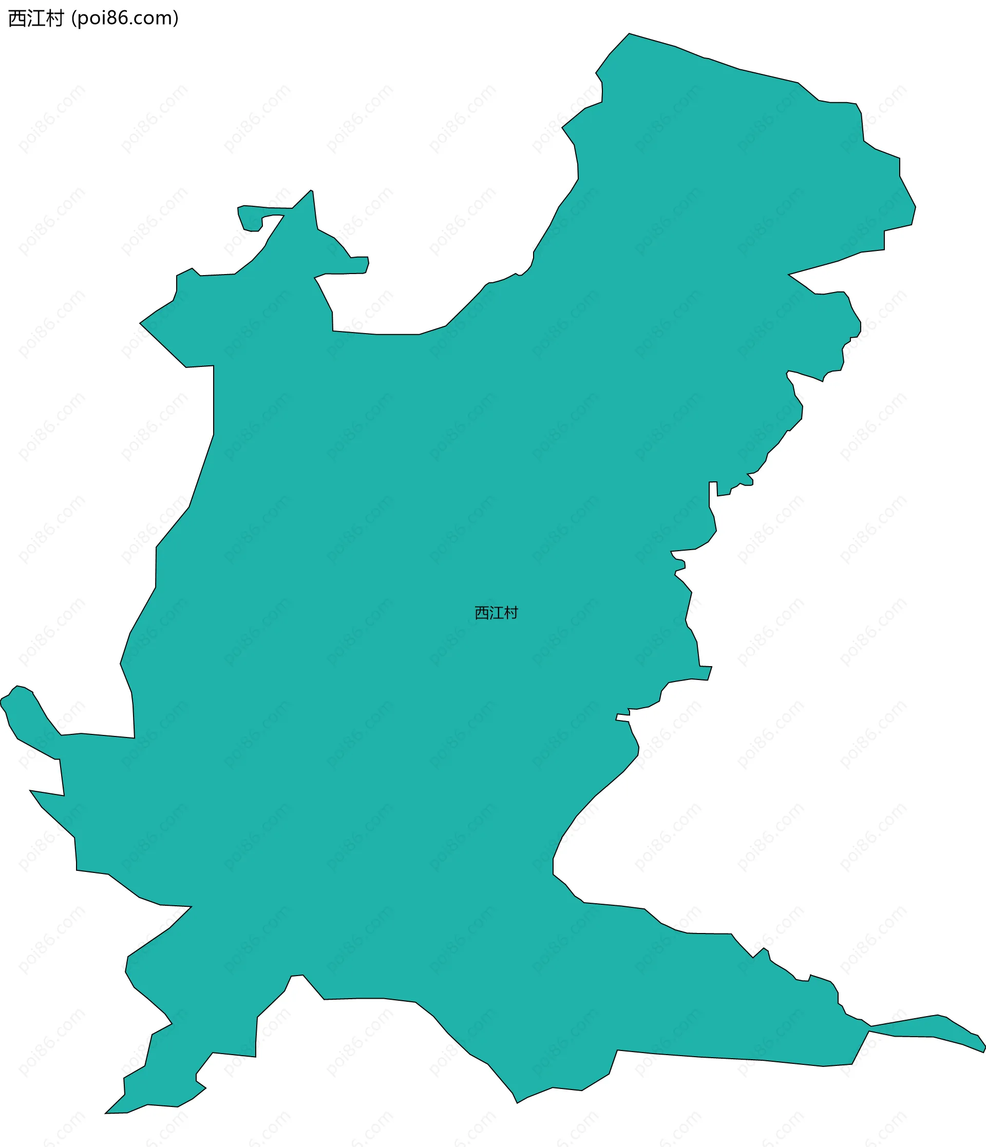 西江村边界地图