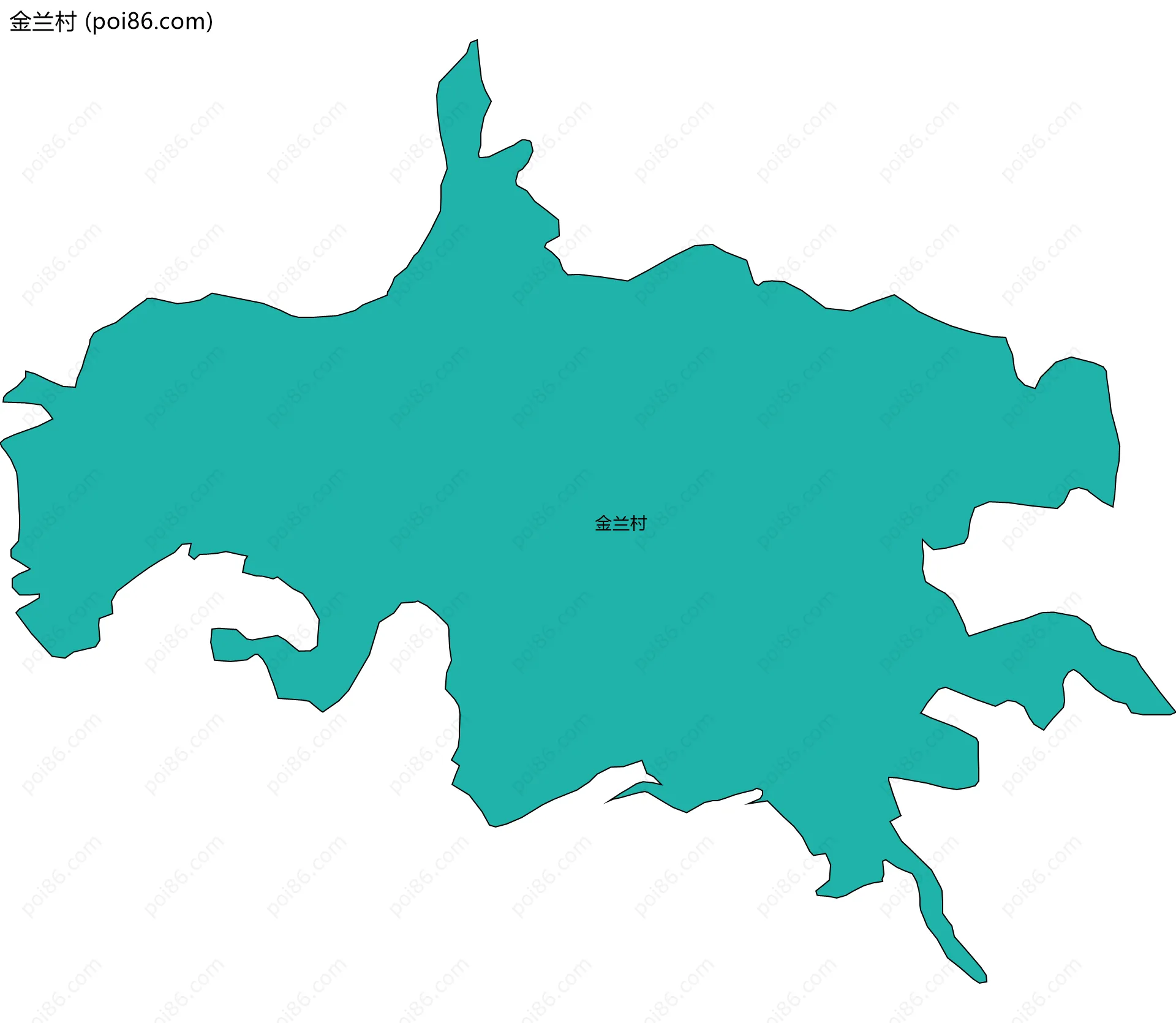 金兰村边界地图