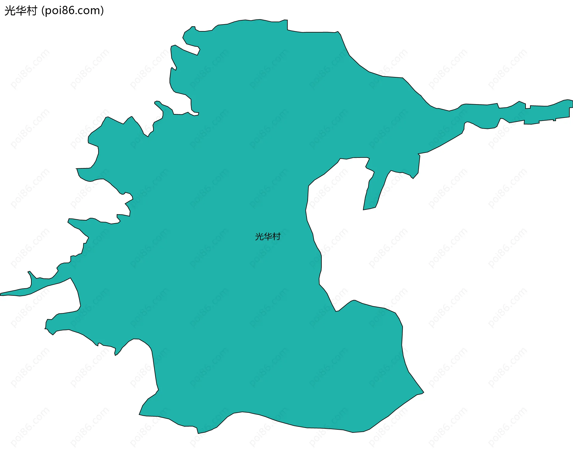光华村边界地图