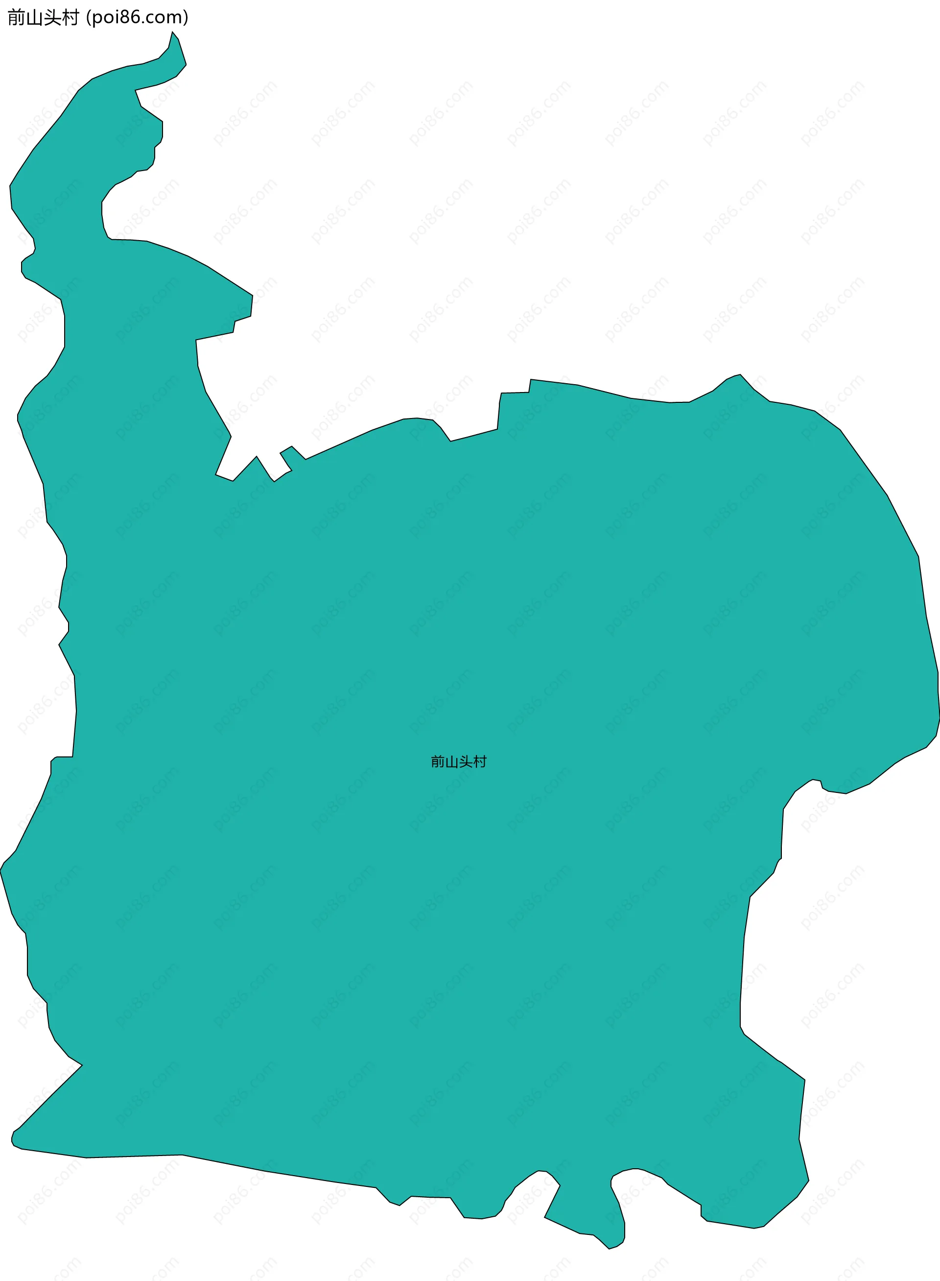 前山头村边界地图