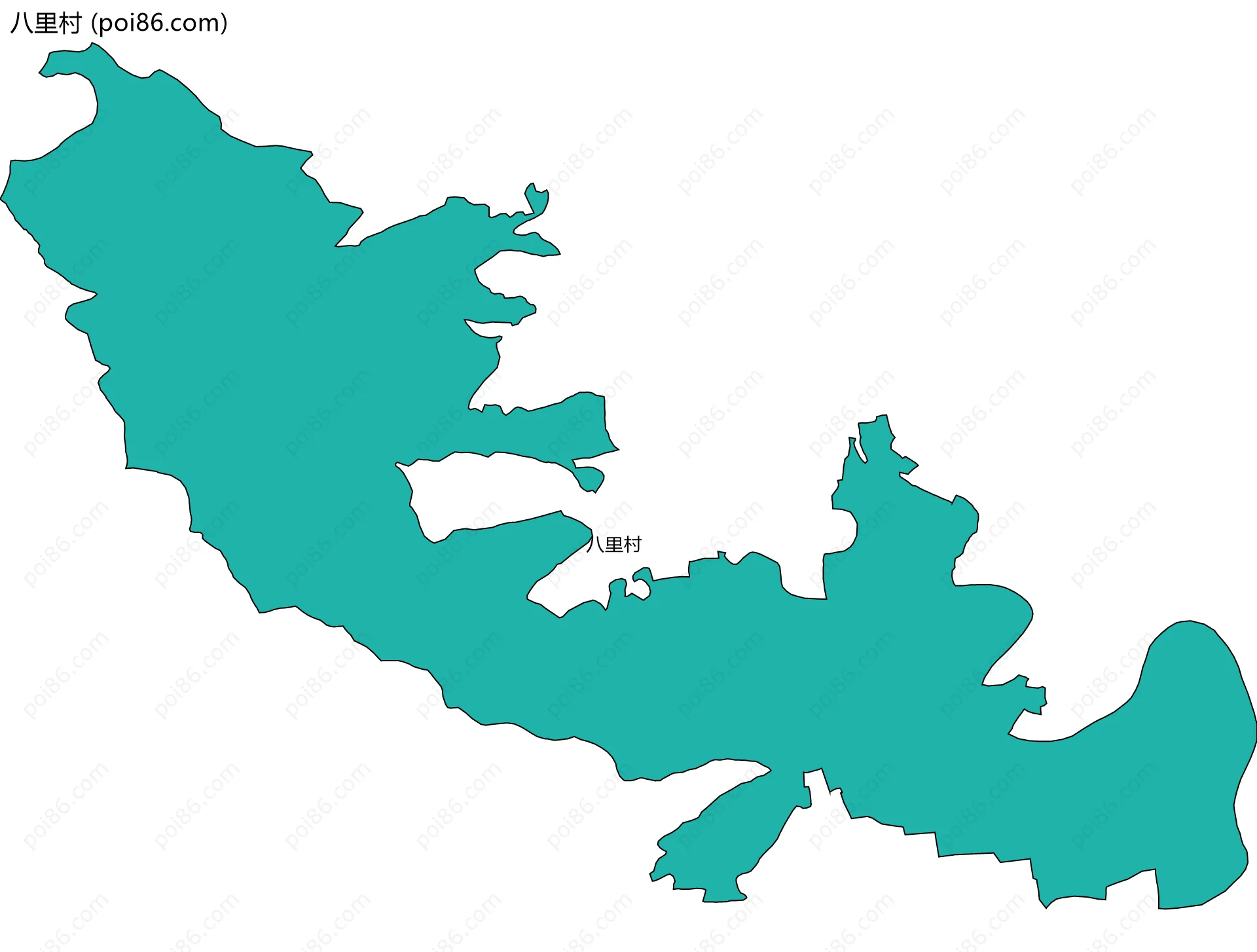 八里村边界地图