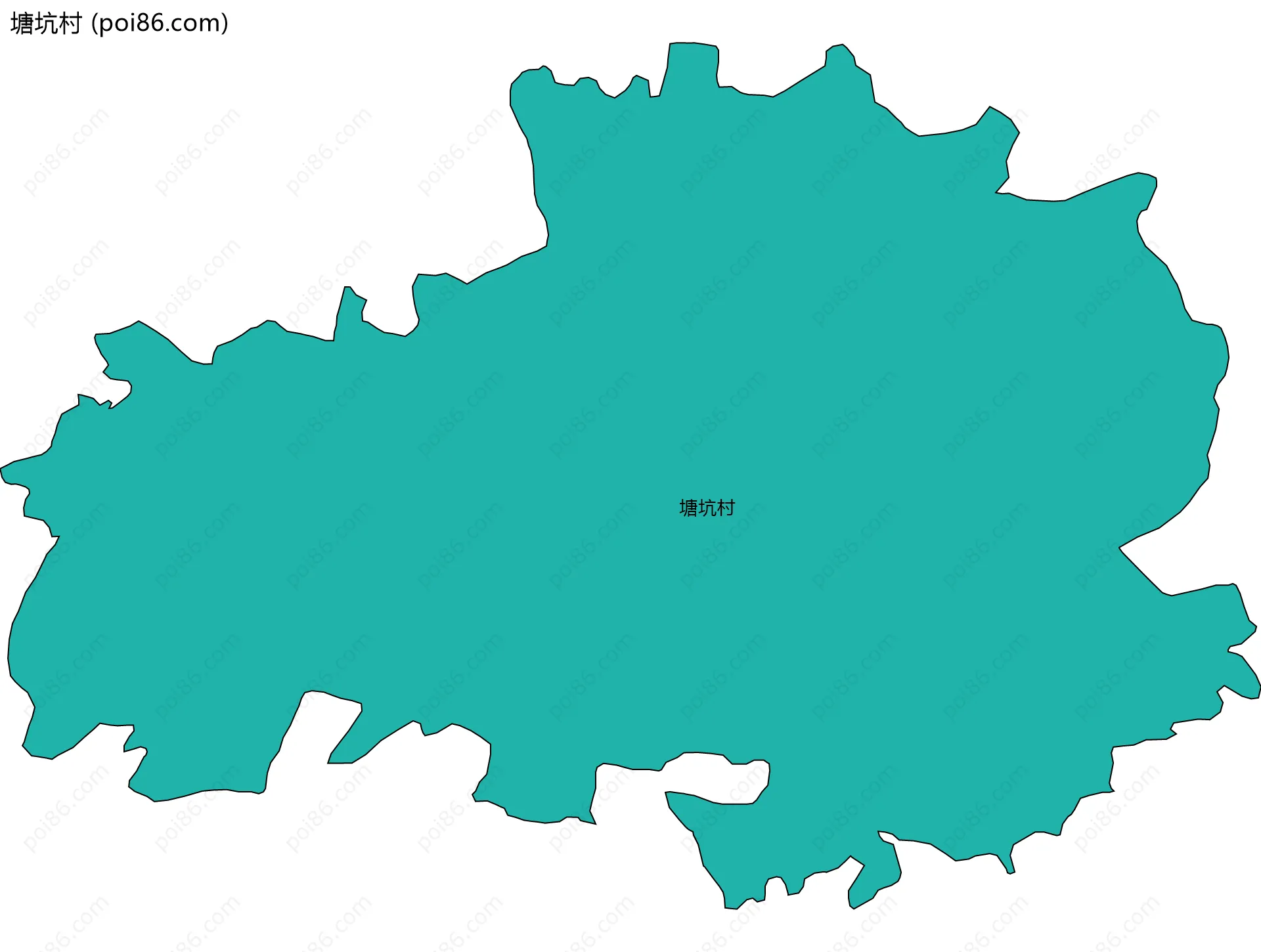 塘坑村边界地图