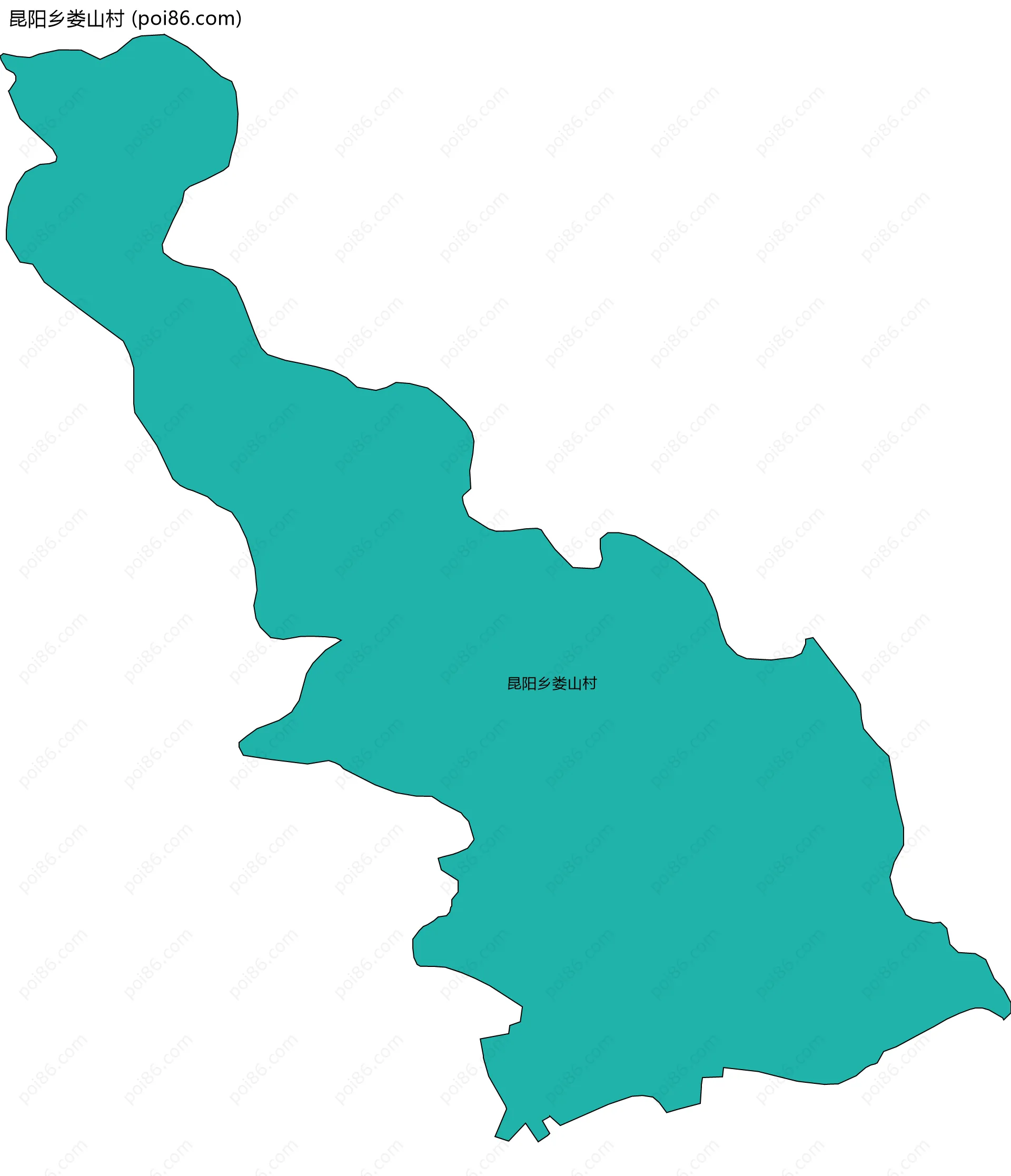 昆阳乡娄山村边界地图