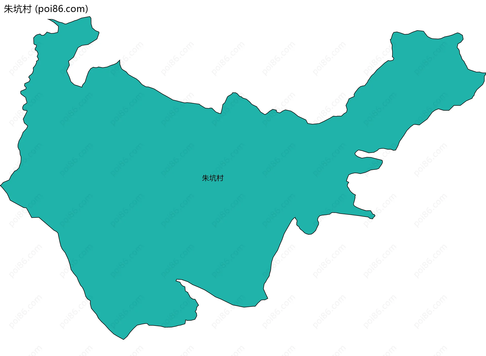 朱坑村边界地图