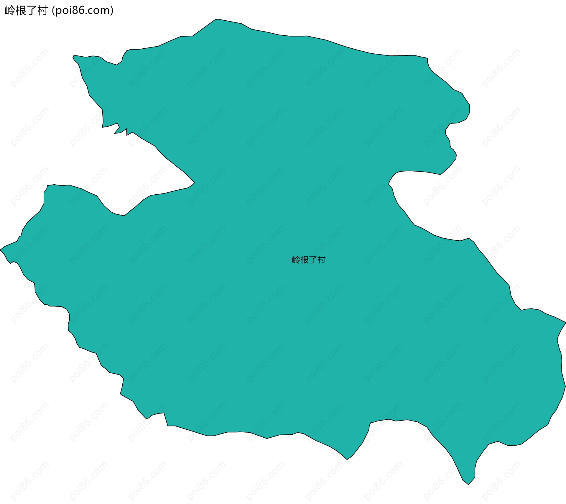 岭根了村边界地图