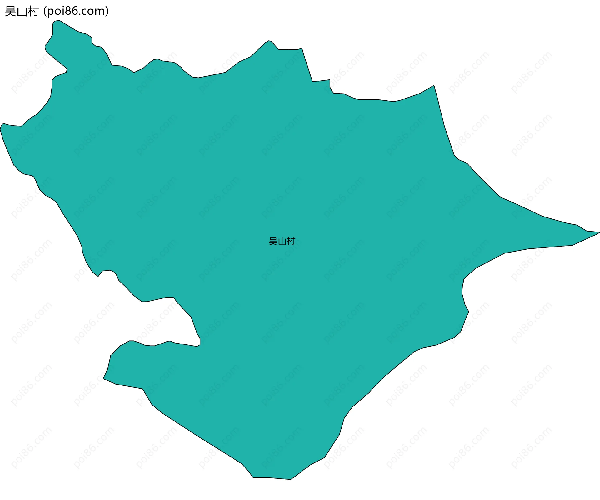 吴山村边界地图