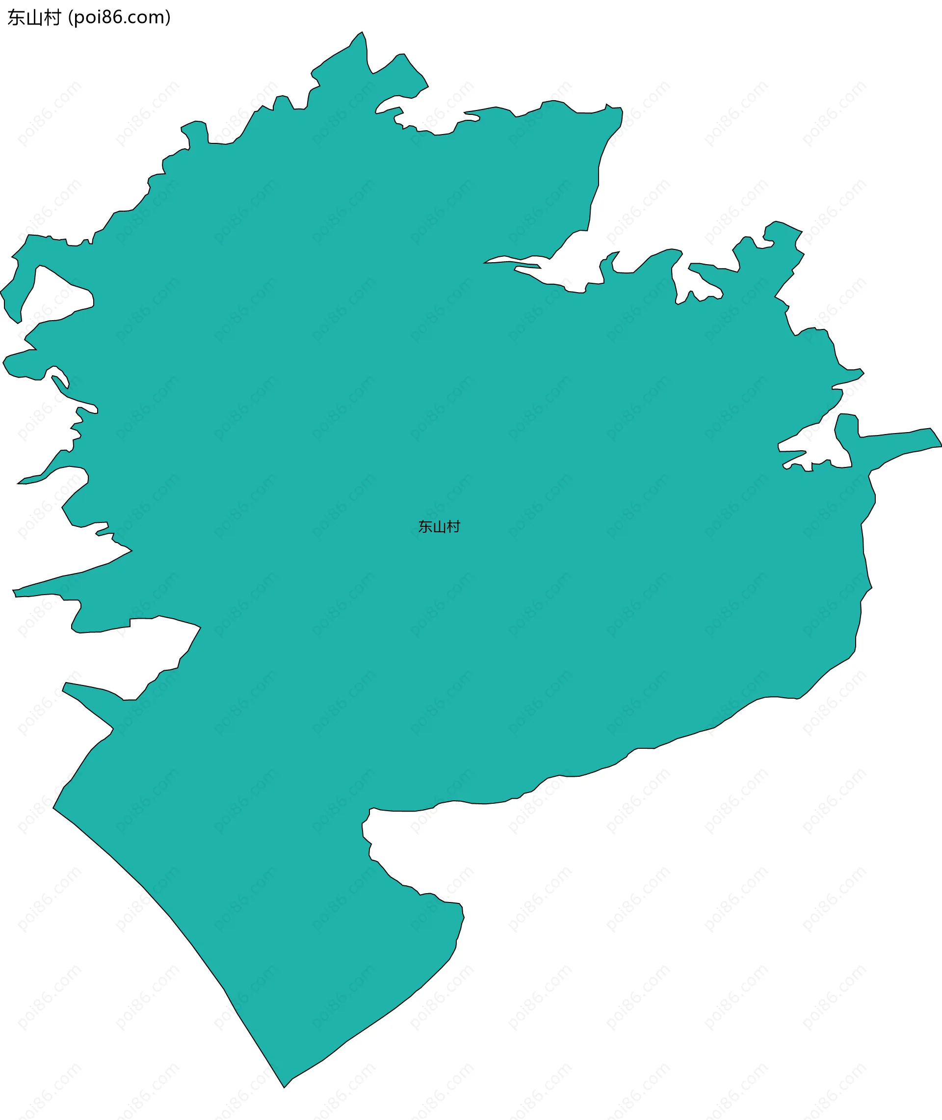 东山村边界地图