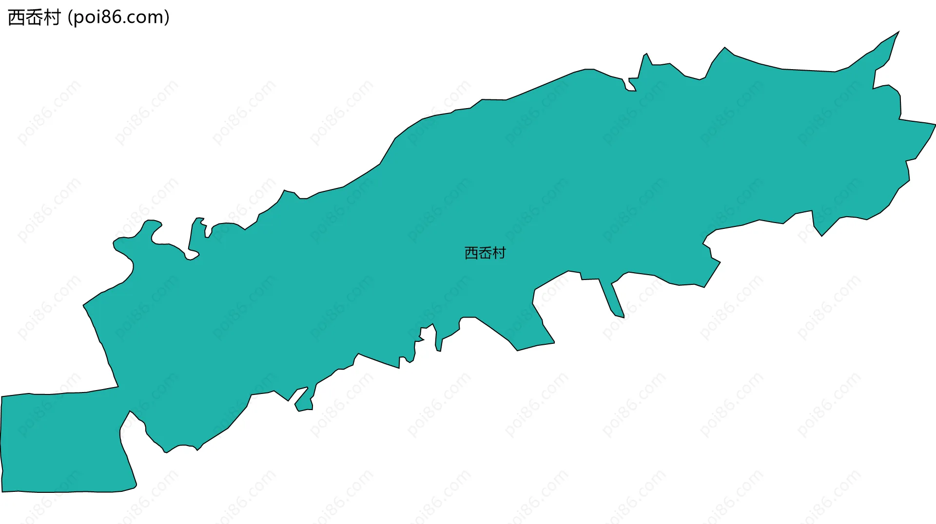 西岙村边界地图