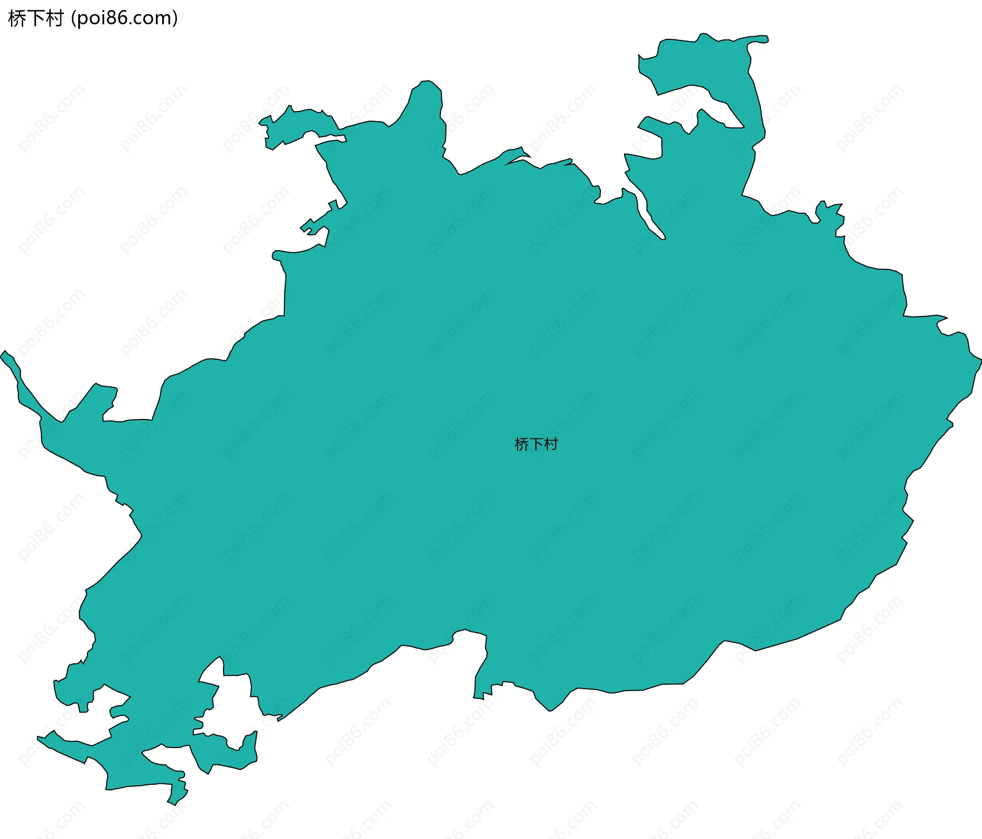桥下村边界地图