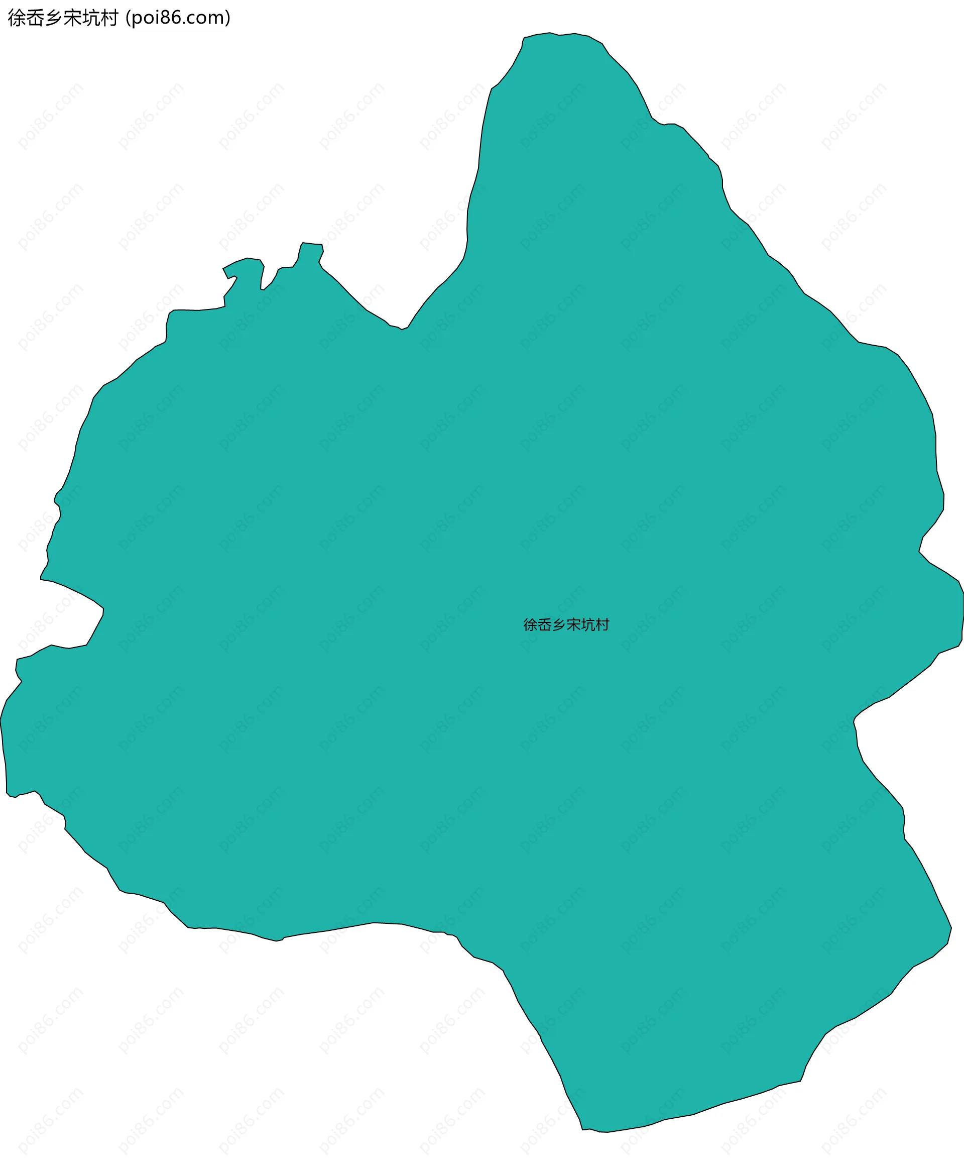 徐岙乡宋坑村边界地图