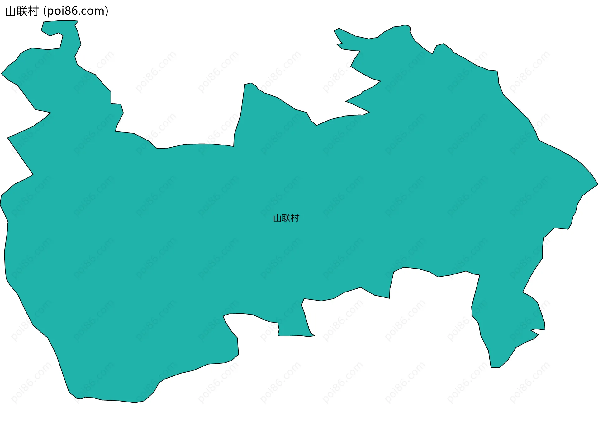 山联村边界地图