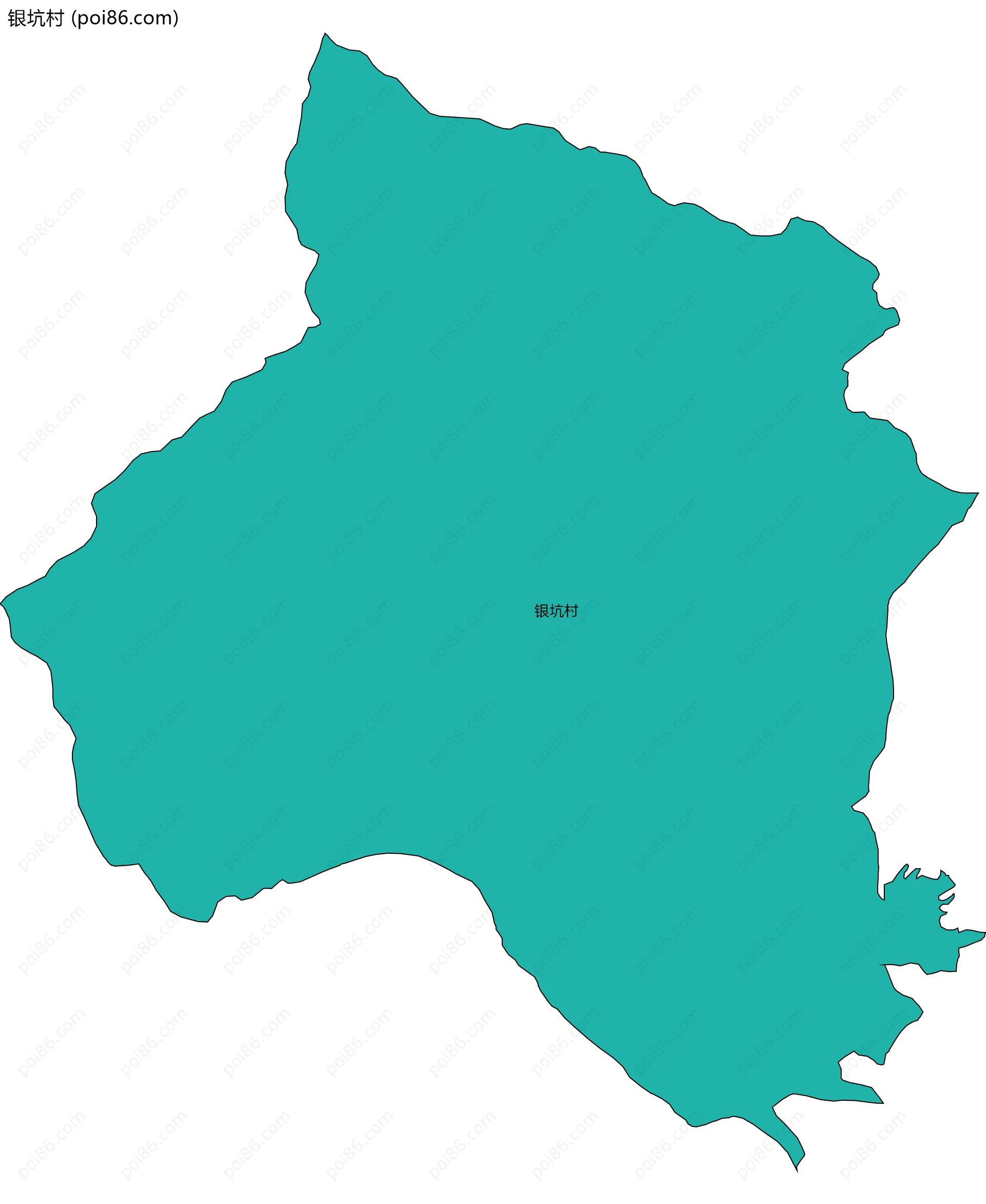 银坑村边界地图