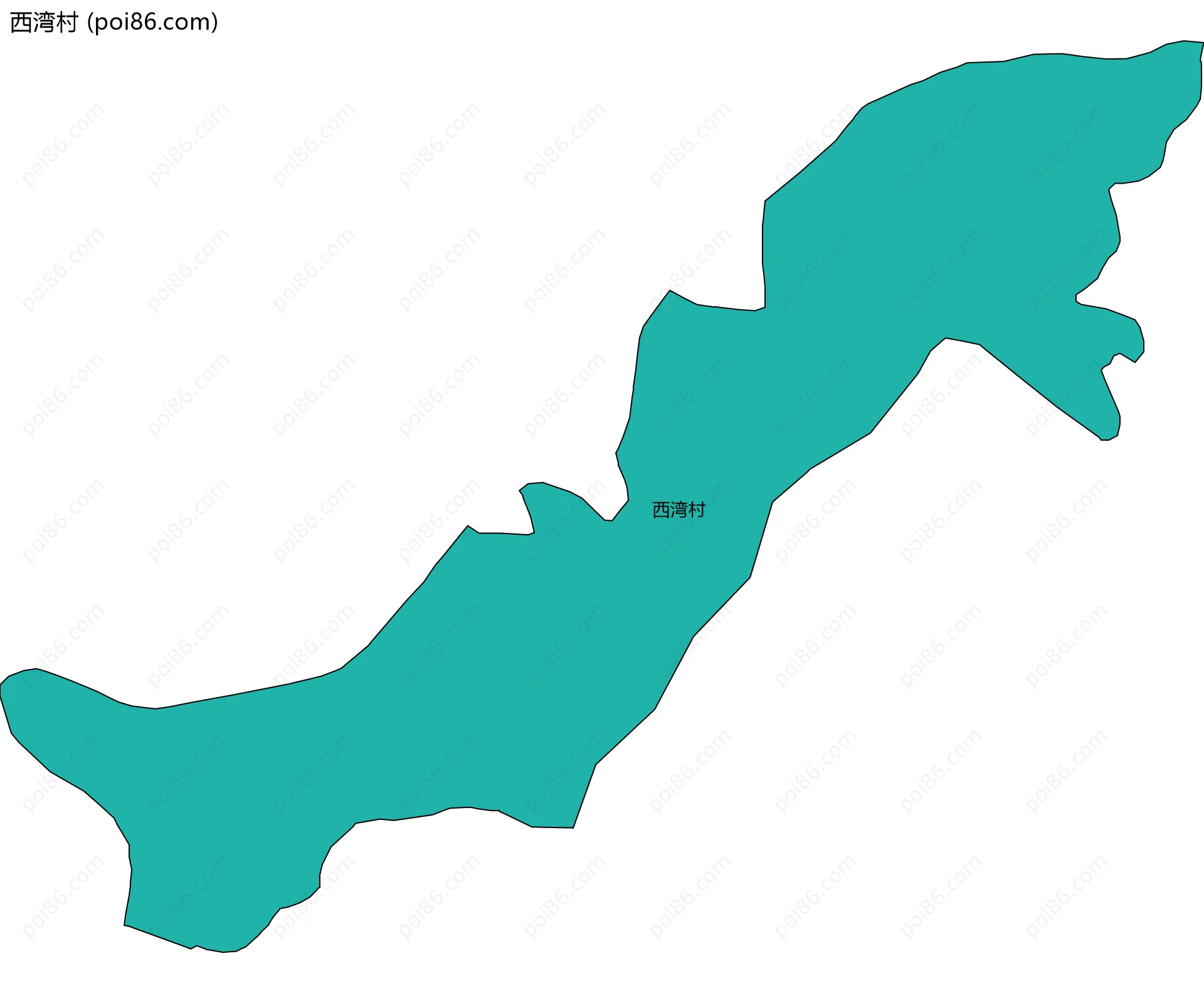 西湾村边界地图