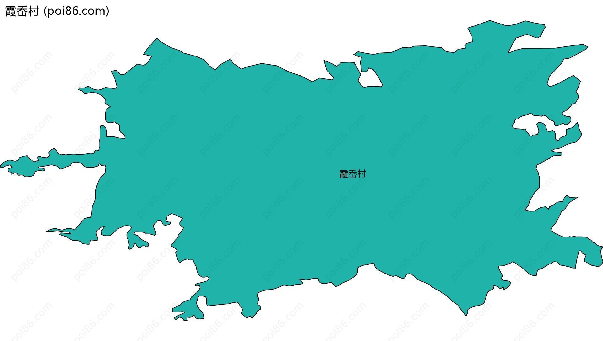 霞岙村边界地图