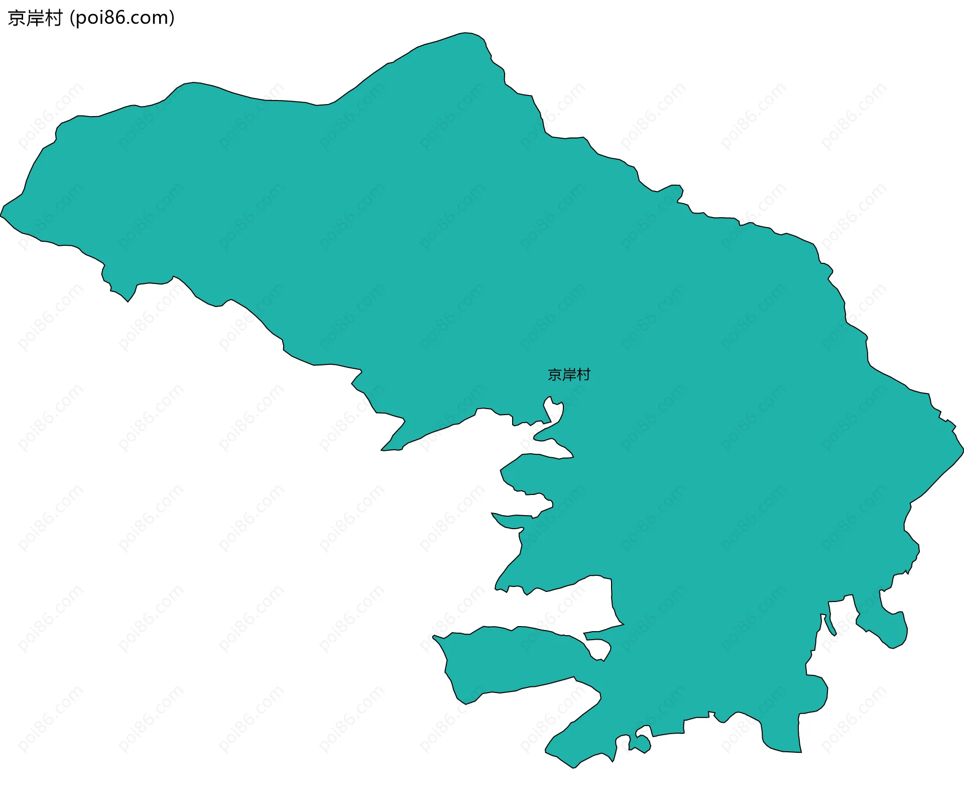 京岸村边界地图