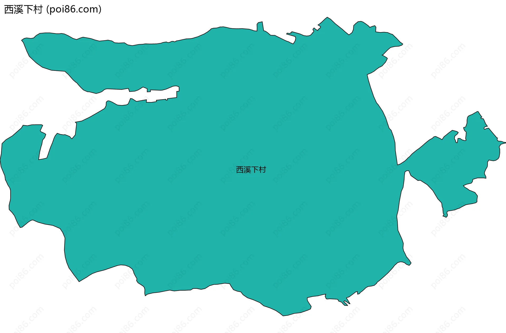 西溪下村边界地图