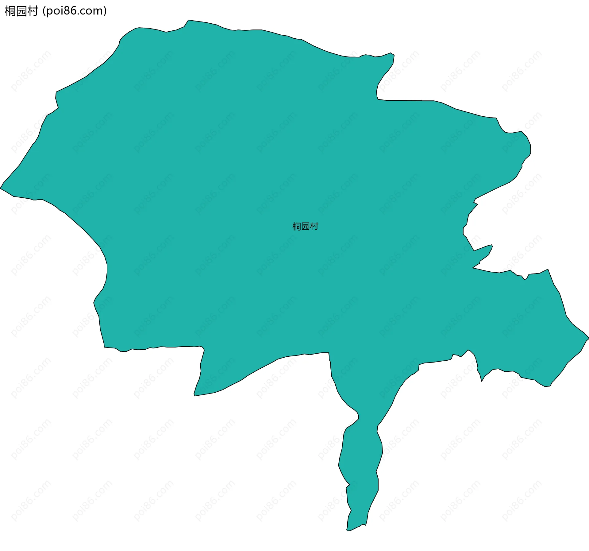 桐园村边界地图