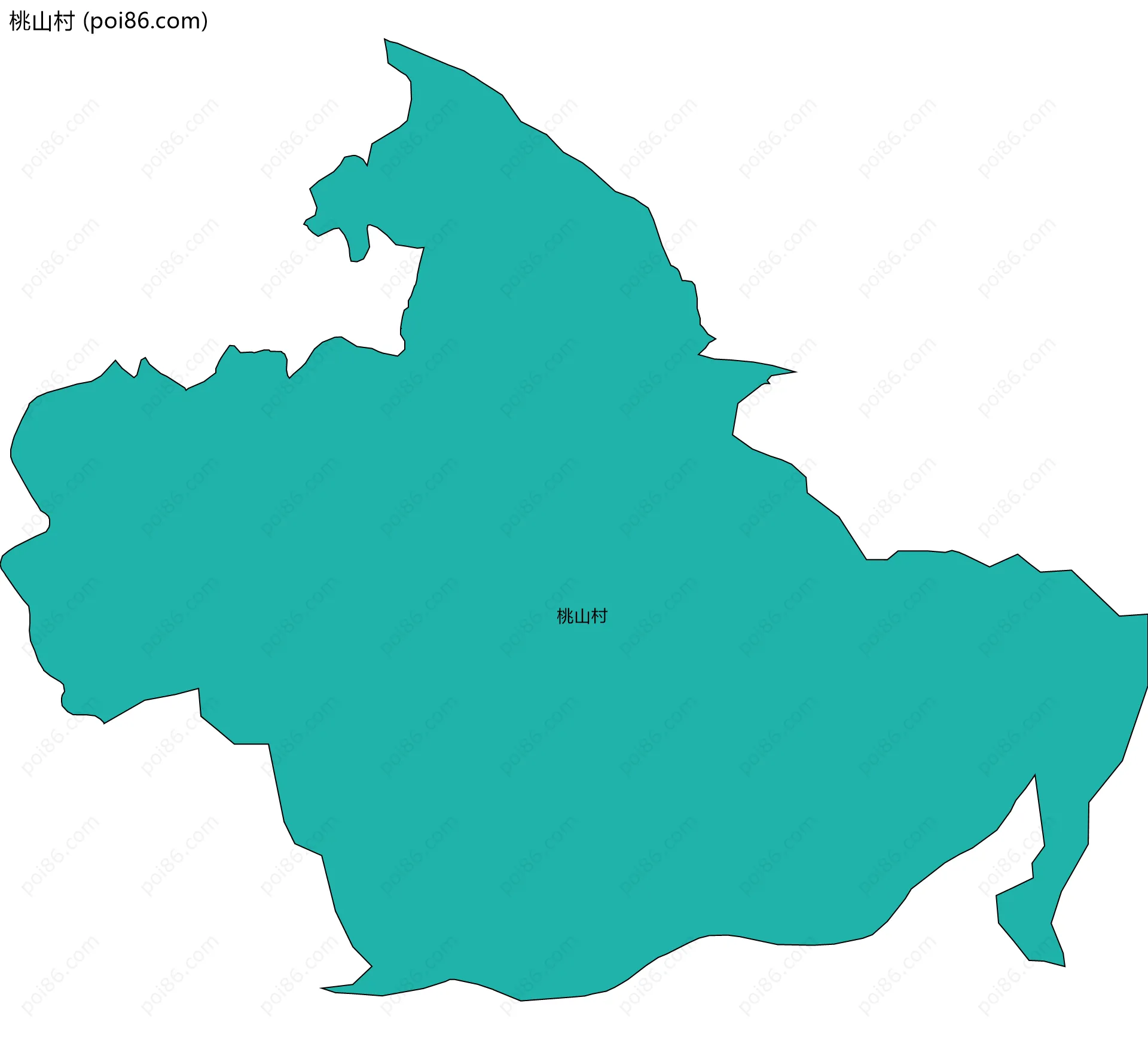 桃山村边界地图
