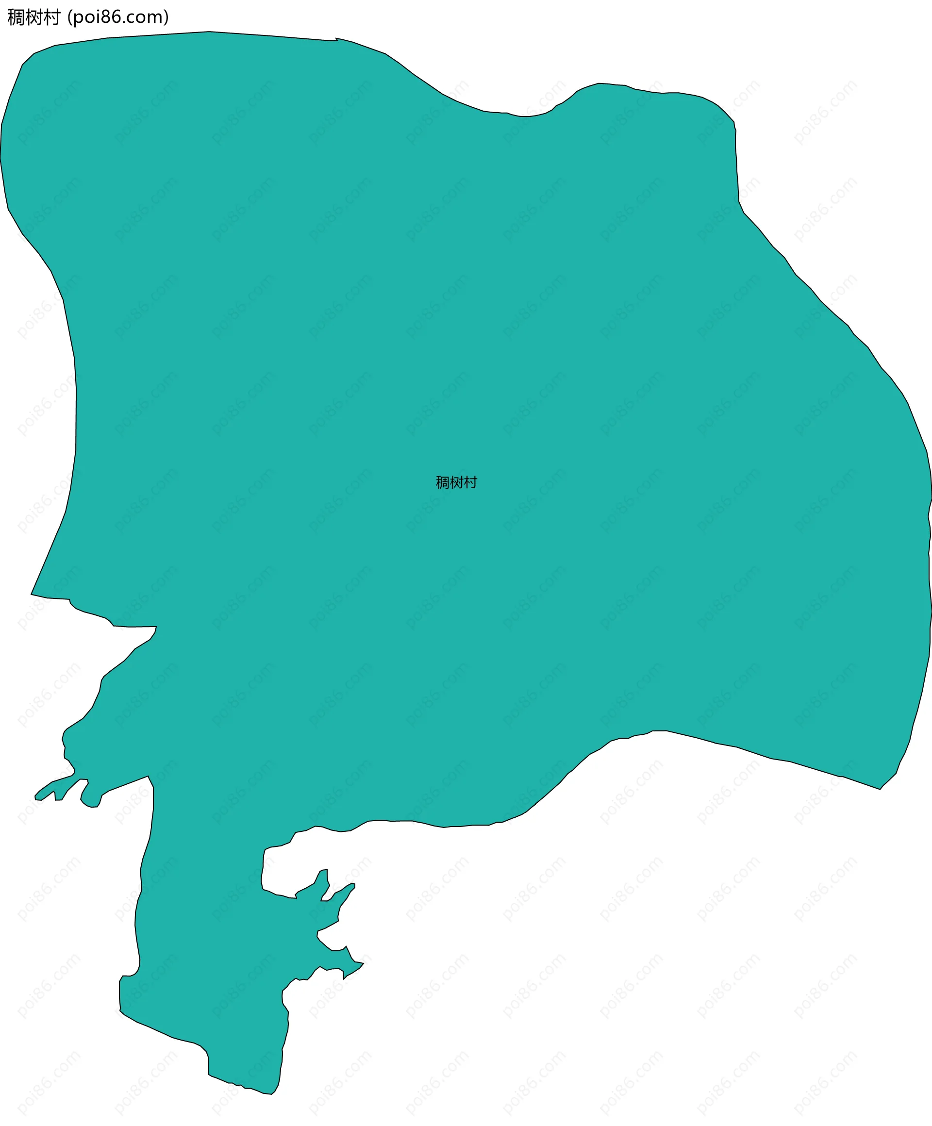 稠树村边界地图