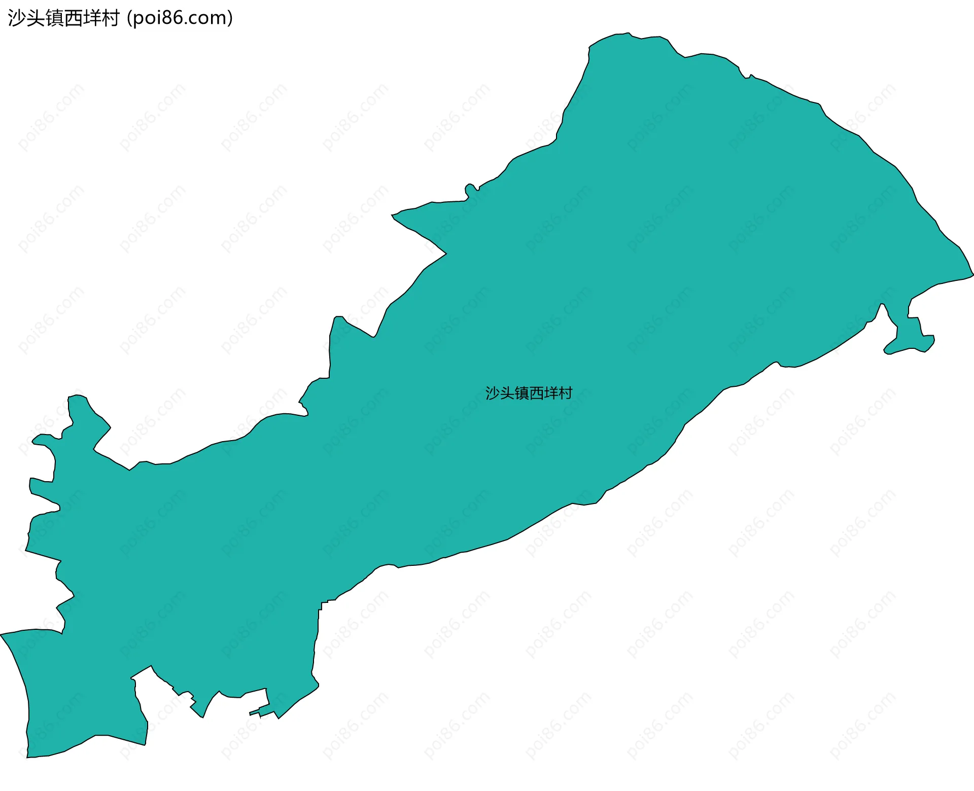 沙头镇西垟村边界地图