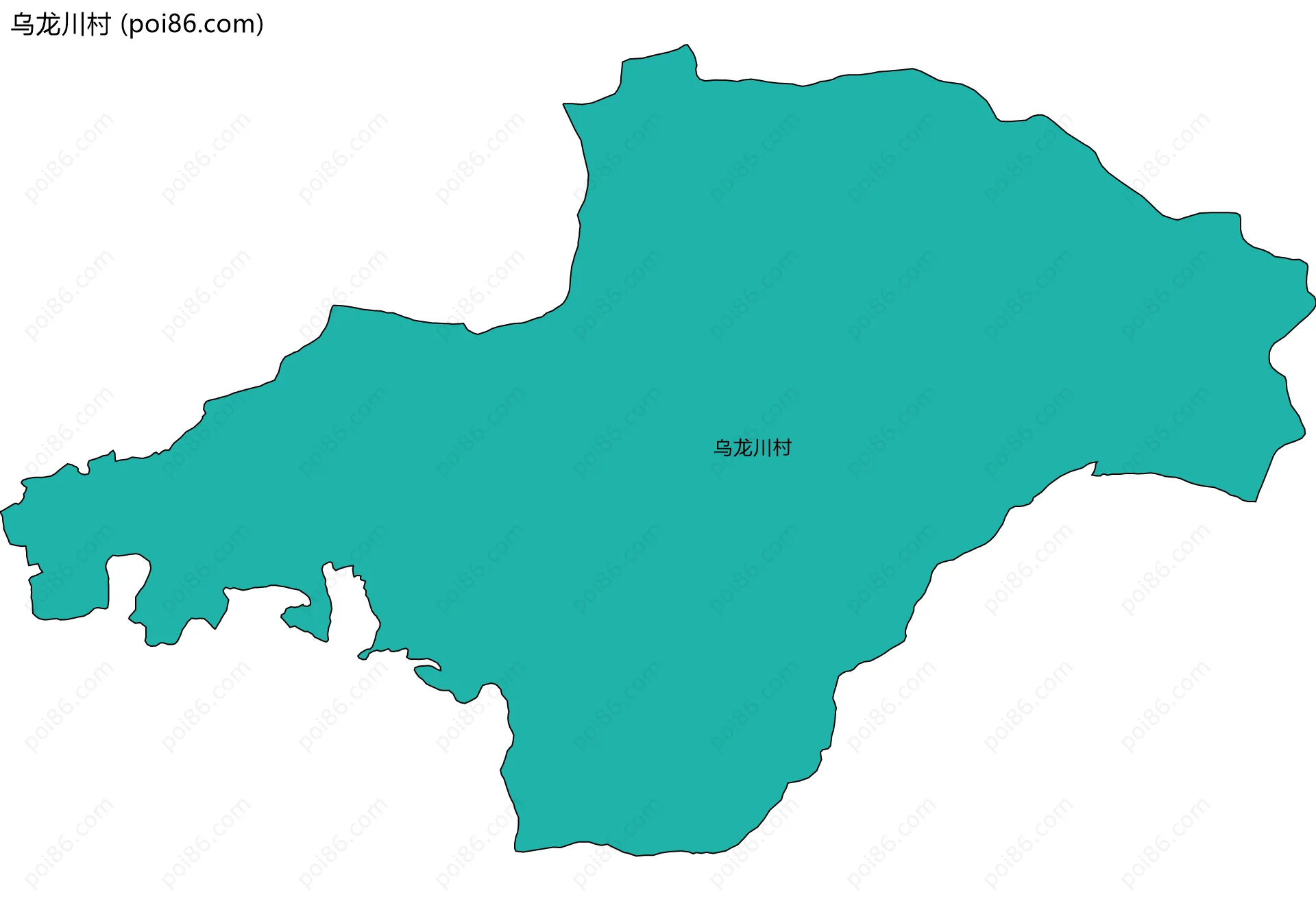 乌龙川村边界地图