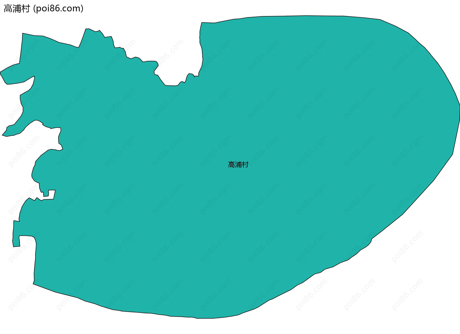 高浦村边界地图