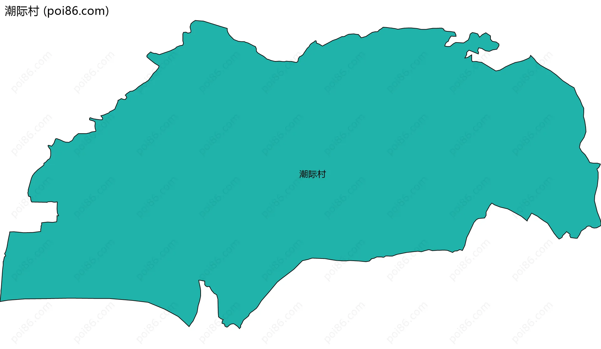 潮际村边界地图