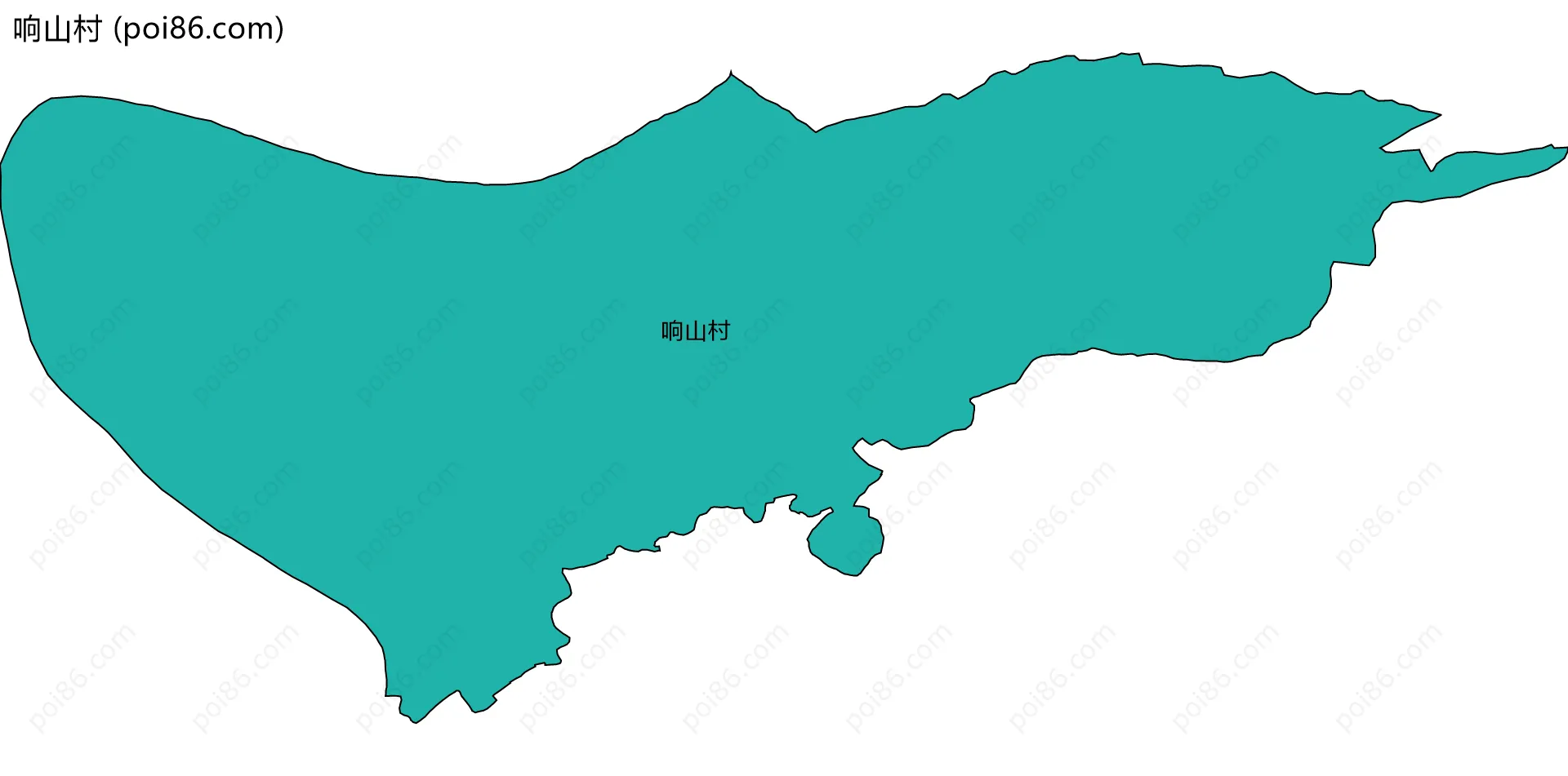 响山村边界地图