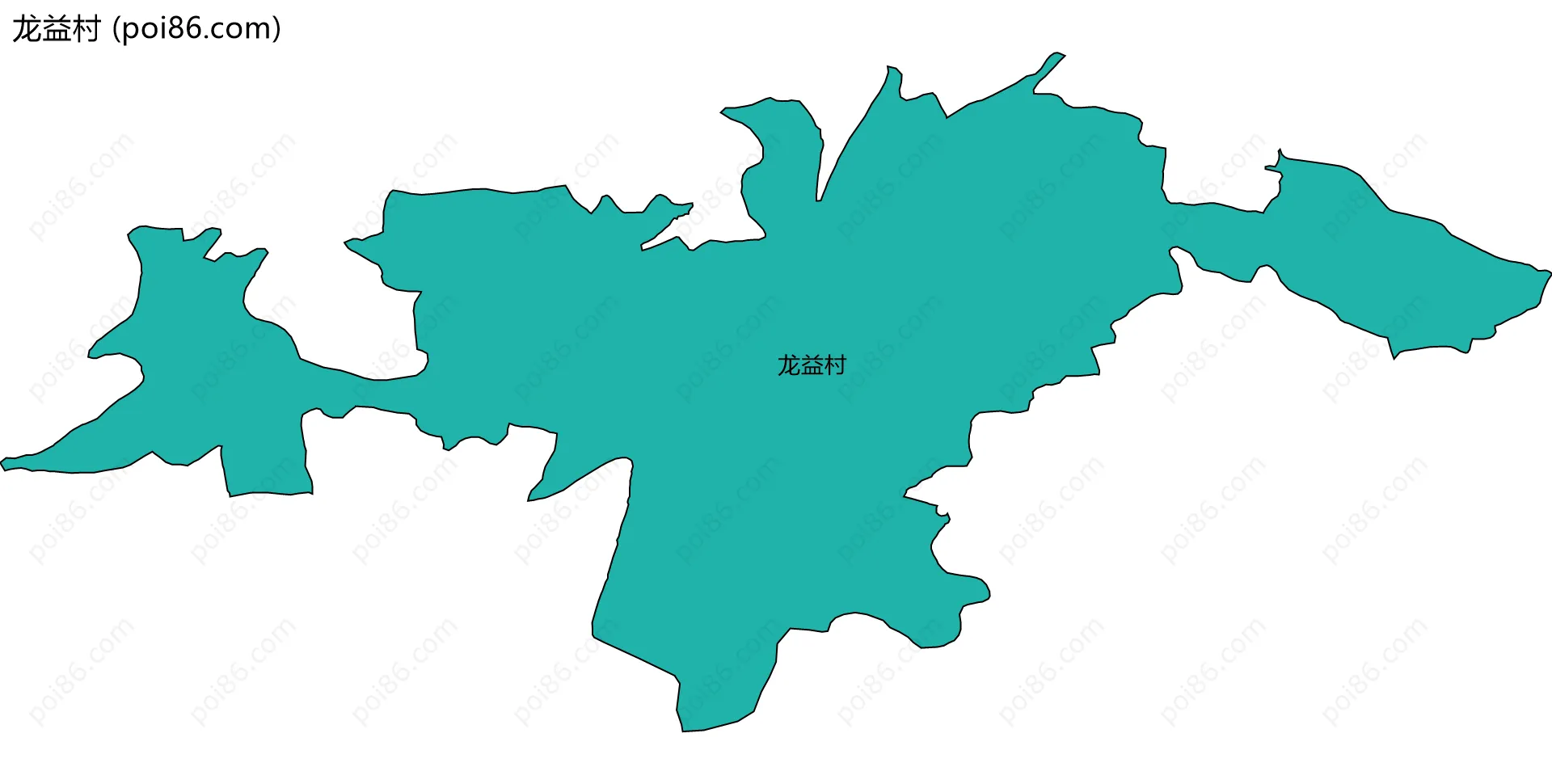 龙益村边界地图