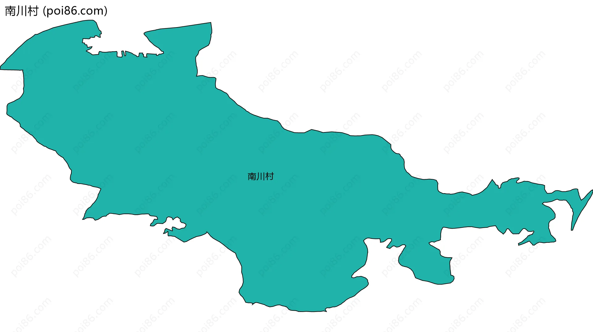 南川村边界地图