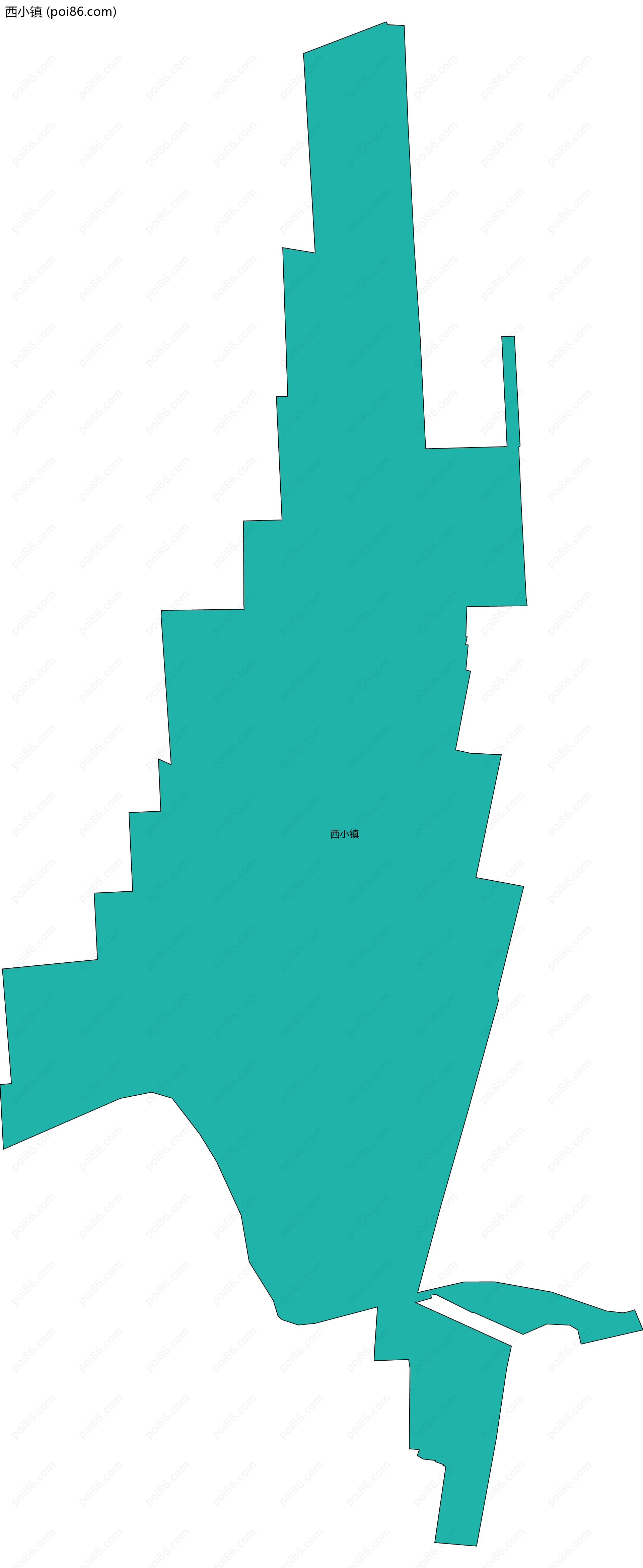 西小镇边界地图