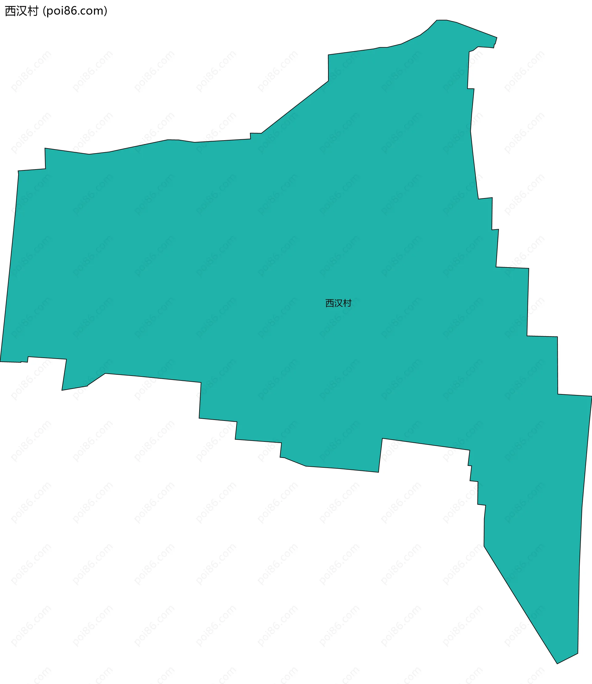 西汉村边界地图