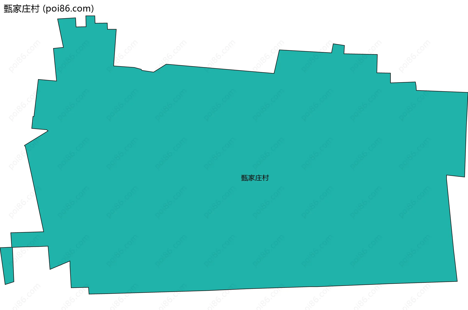 甄家庄村边界地图