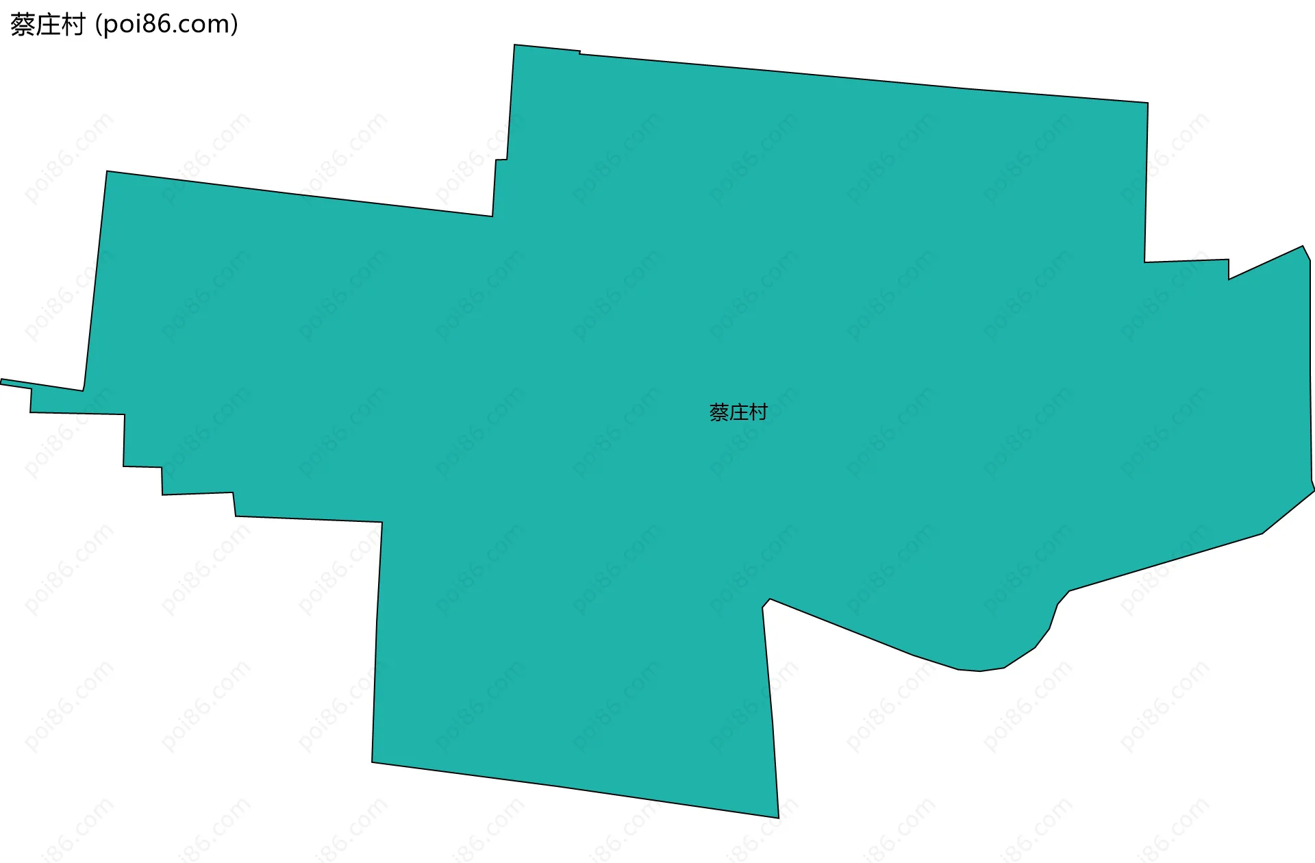 蔡庄村边界地图