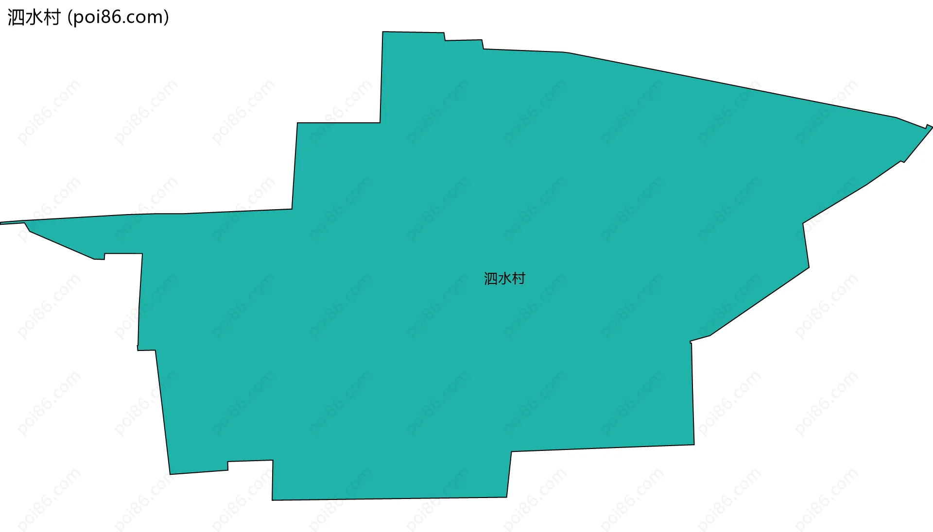 泗水村边界地图