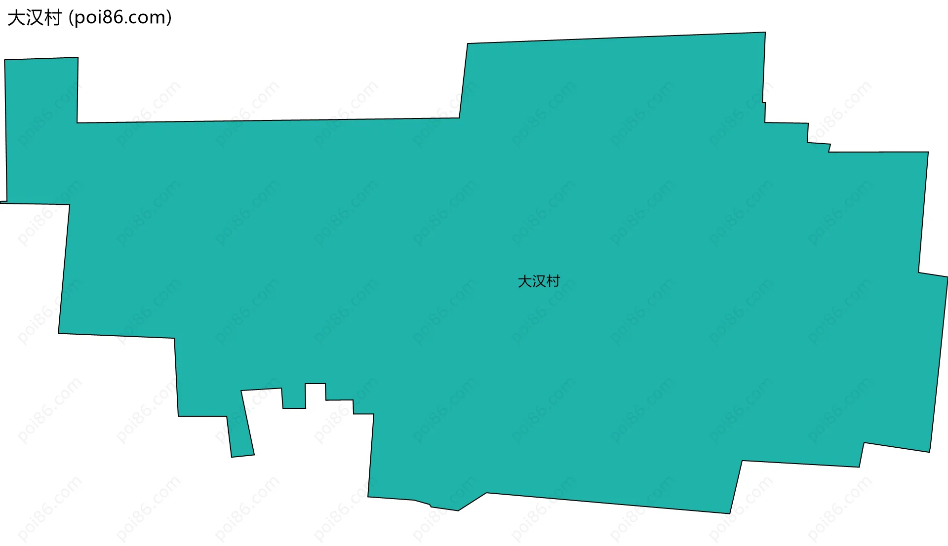 大汉村边界地图