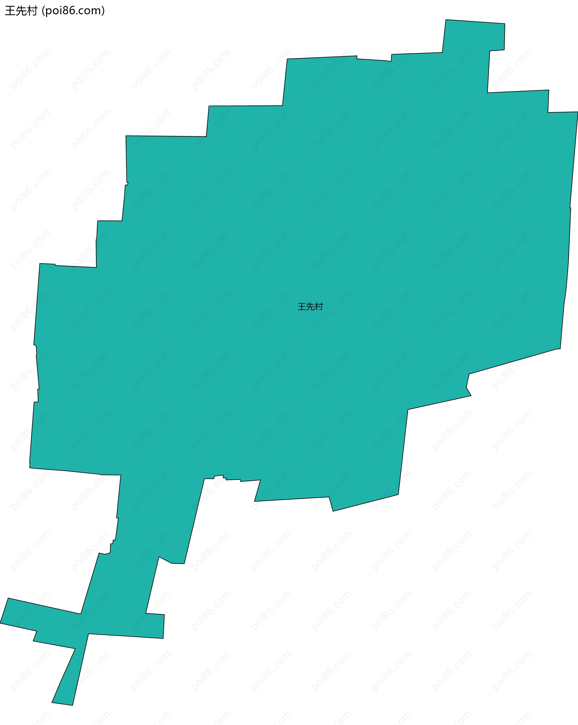 王先村边界地图