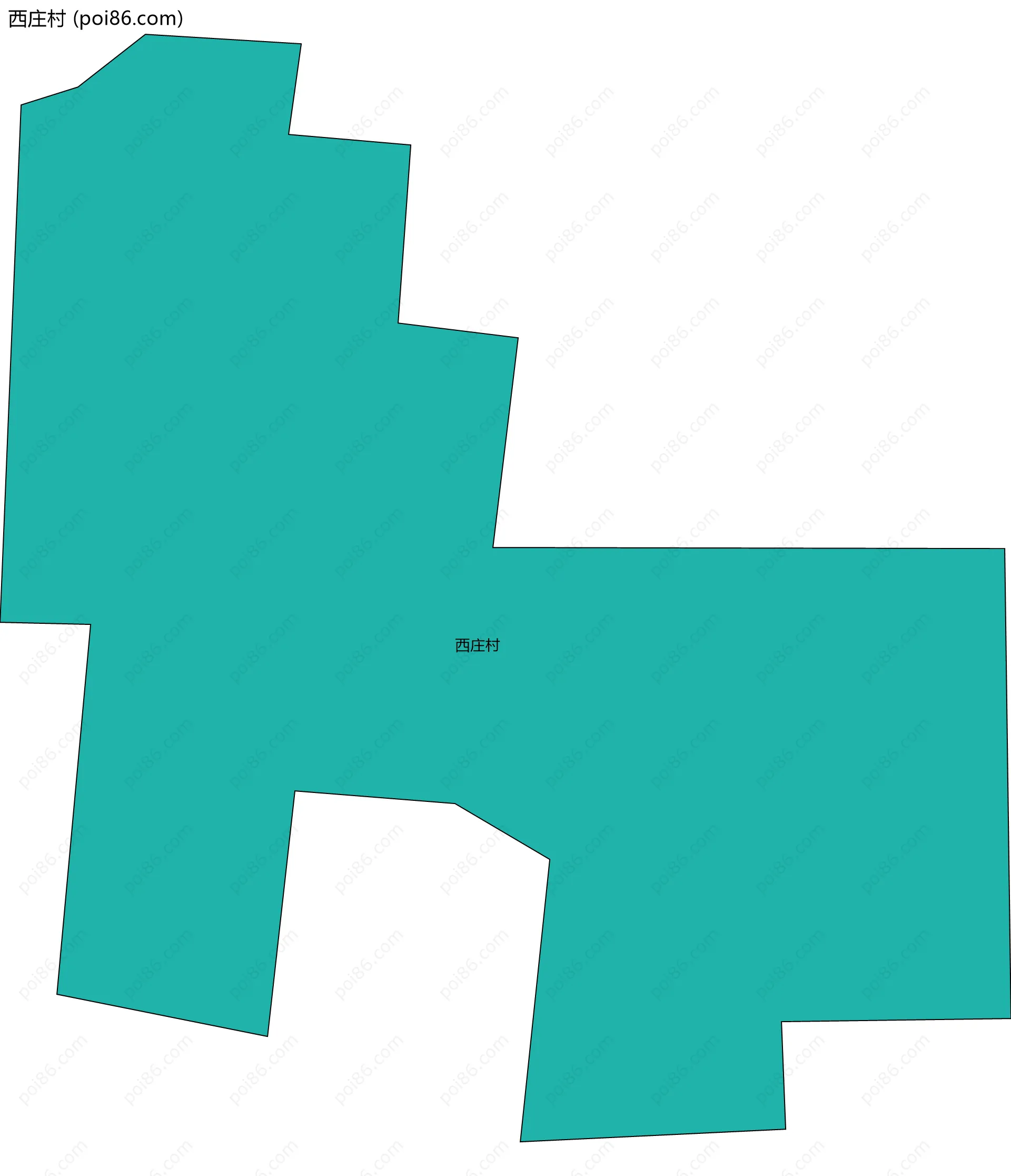 西庄村边界地图