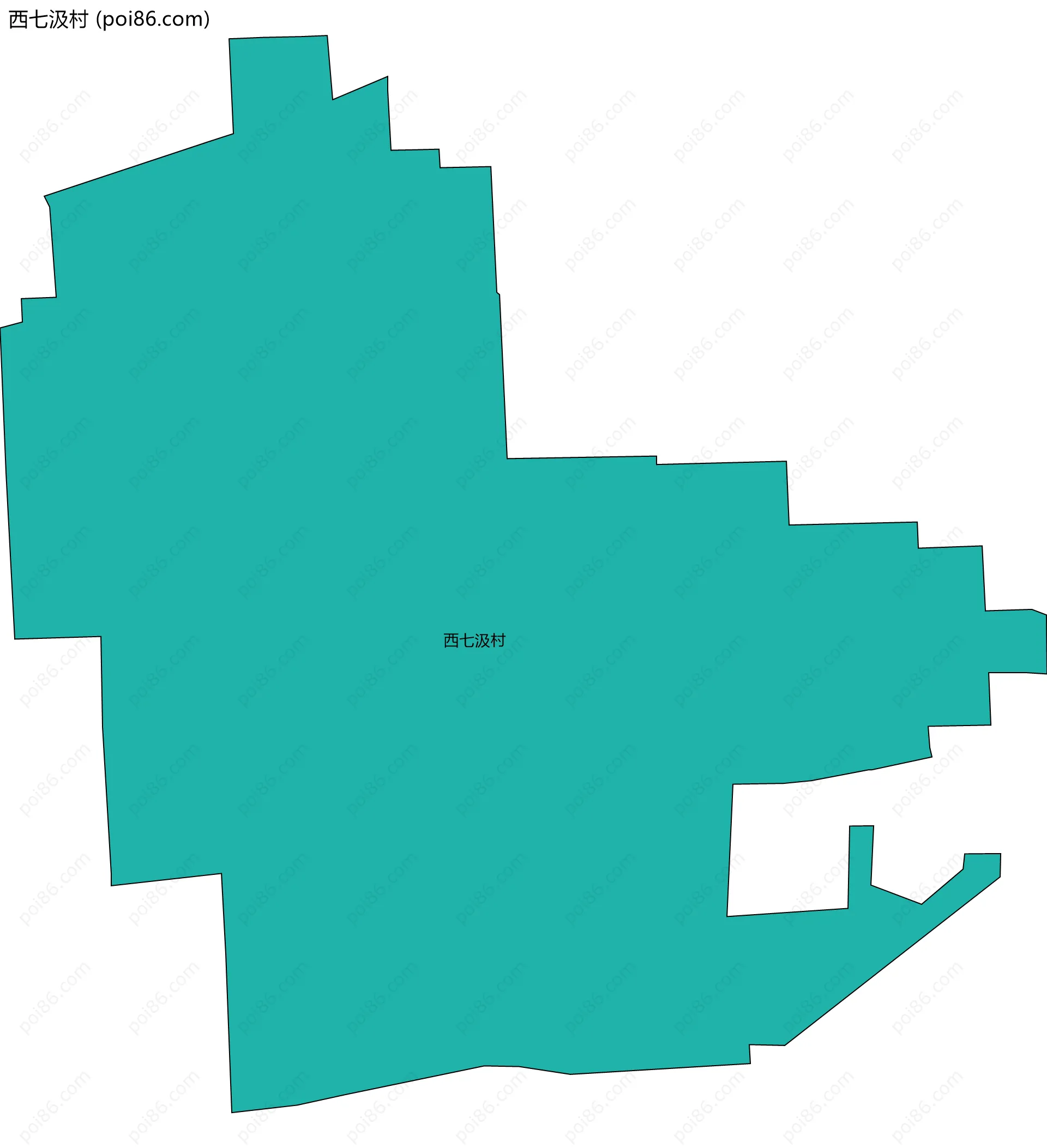 西七汲村边界地图