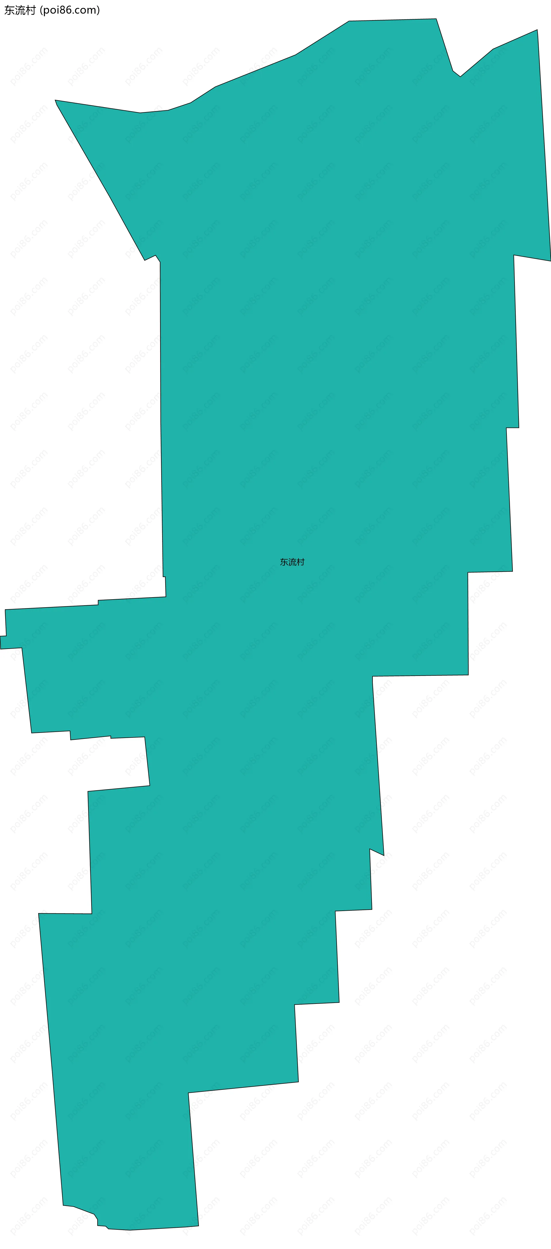 东流村边界地图
