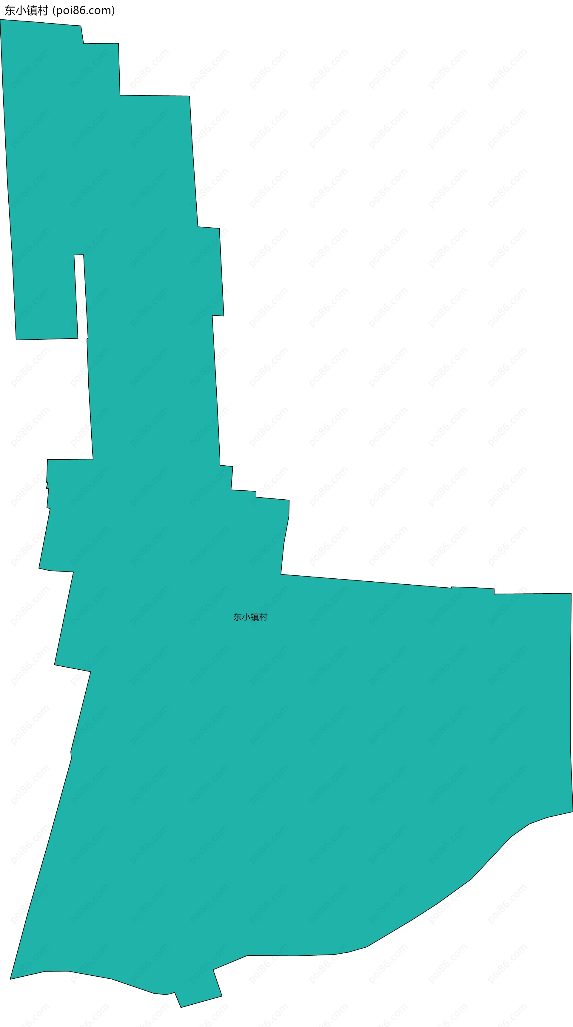 东小镇村边界地图